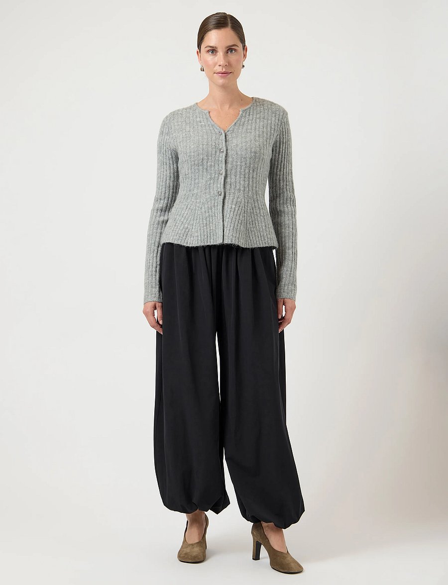 YAS - YASDOLLY LS KNIT CARDIGAN S. NOOS - cardigans - light grey melange - 4
