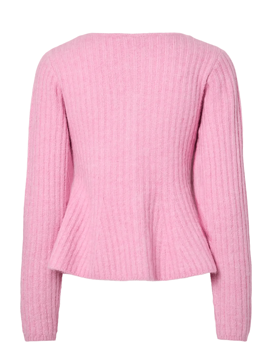 YAS - YASDOLLY LS KNIT CARDIGAN S. NOOS - cardigans - moonlite mauve - 2