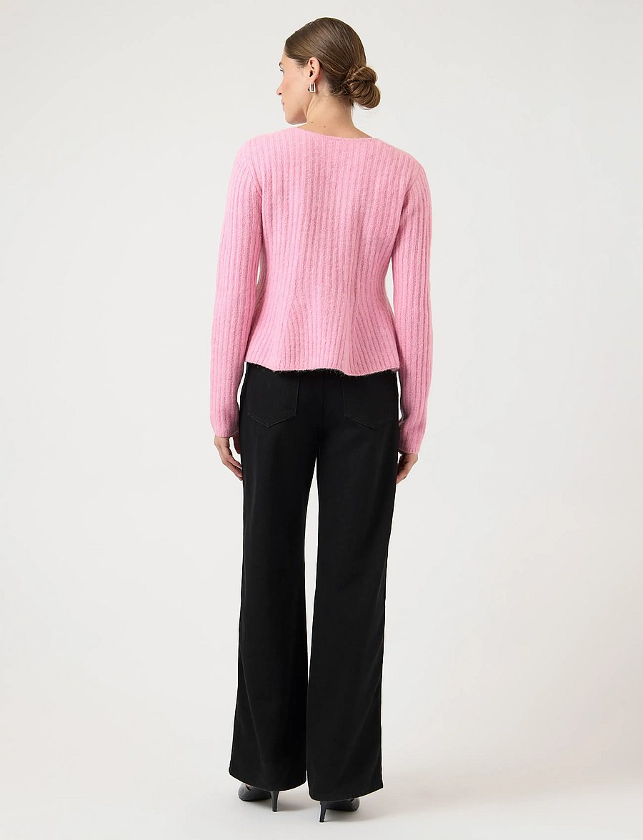 YAS - YASDOLLY LS KNIT CARDIGAN S. NOOS - cardigans - moonlite mauve - 3