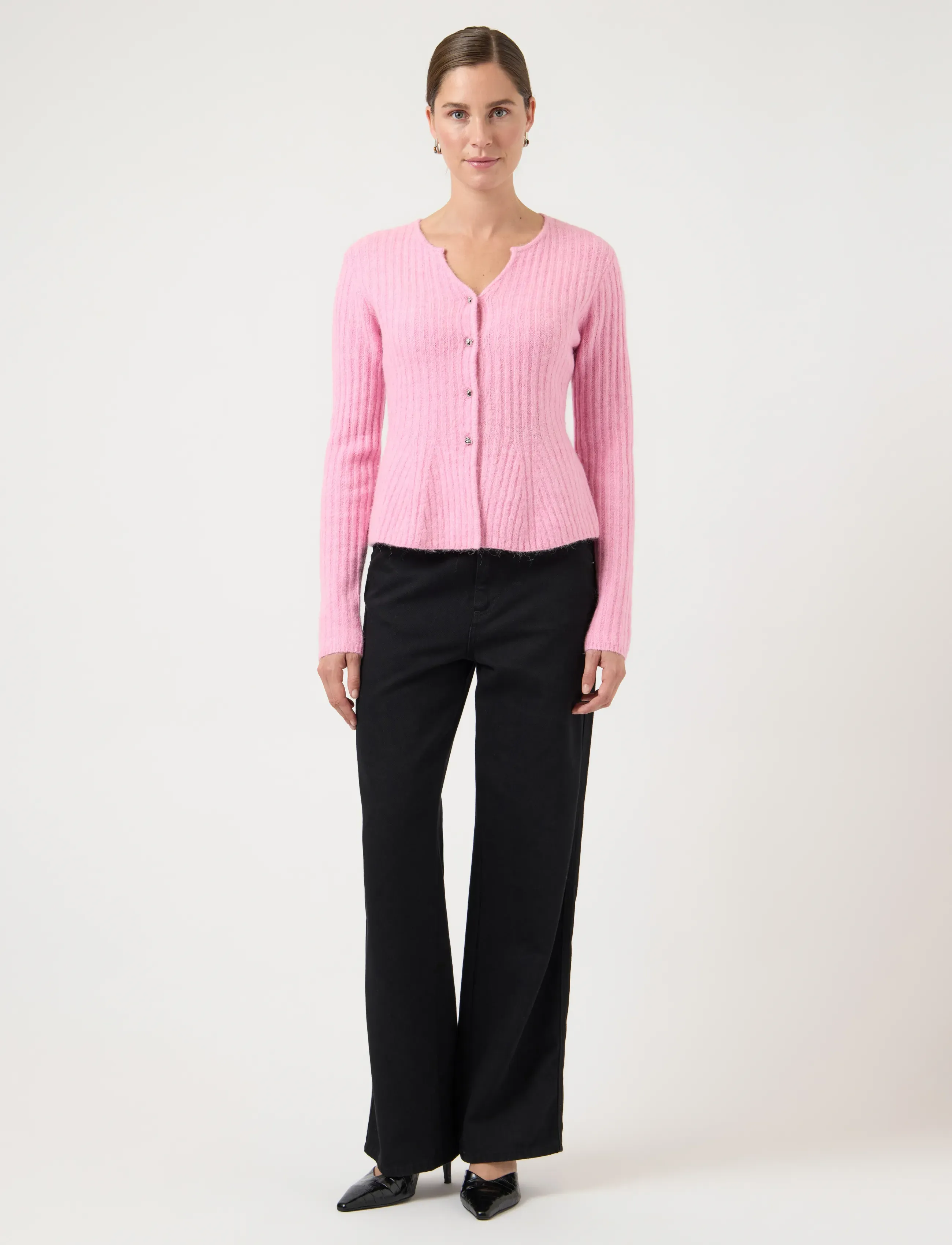 YAS - YASDOLLY LS KNIT CARDIGAN S. NOOS - cardigans - moonlite mauve - 4