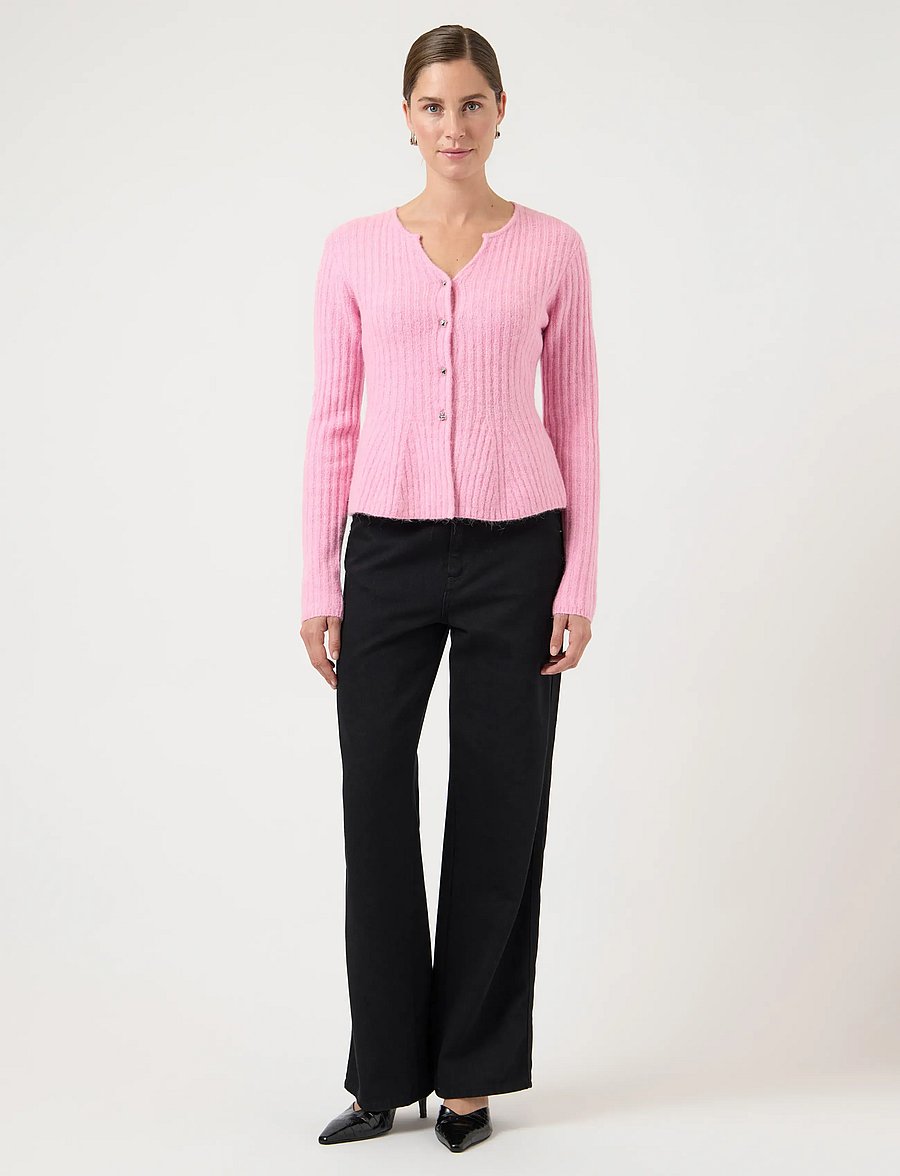 YAS - YASDOLLY LS KNIT CARDIGAN S. NOOS - cardigans - moonlite mauve - 4