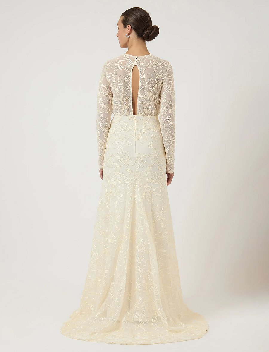 YAS - YASFLORINA LS TRAIN DRESS S. - CELEB - brautkleider - gardenia - 3