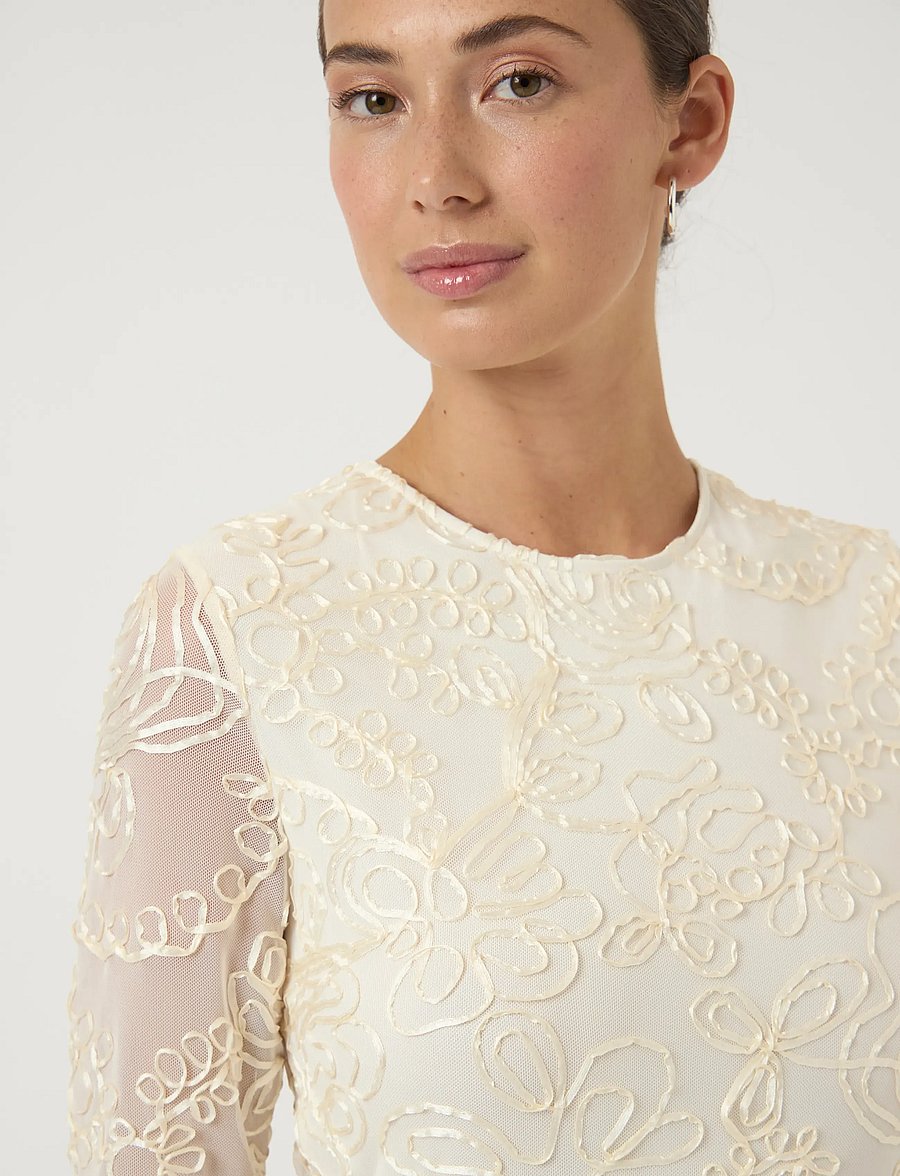 YAS - YASFLORINA LS TRAIN DRESS S. - CELEB - brautkleider - gardenia - 4