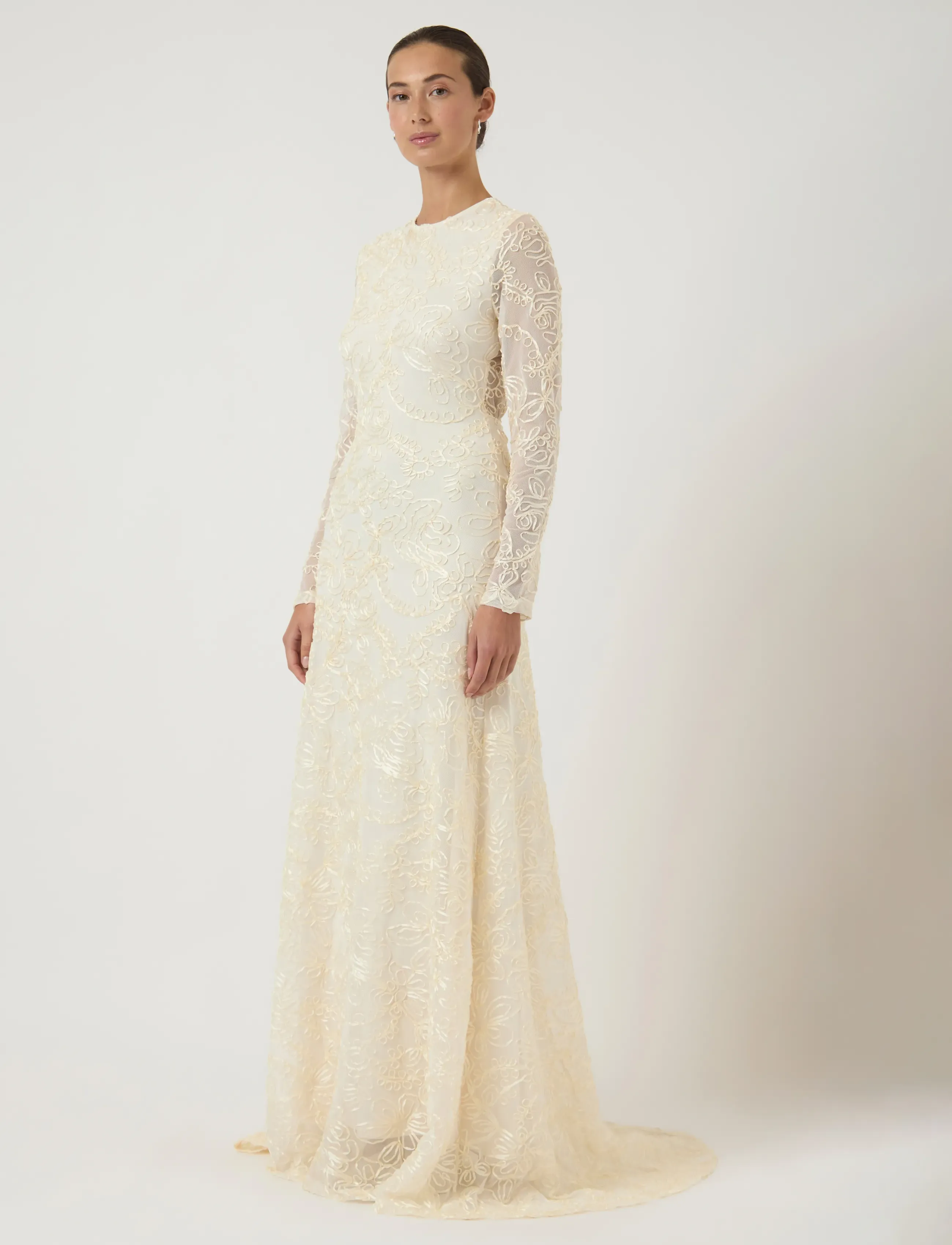 YAS Yasflorina Ls Train Dress S. Celeb klänningar dam – bild 5