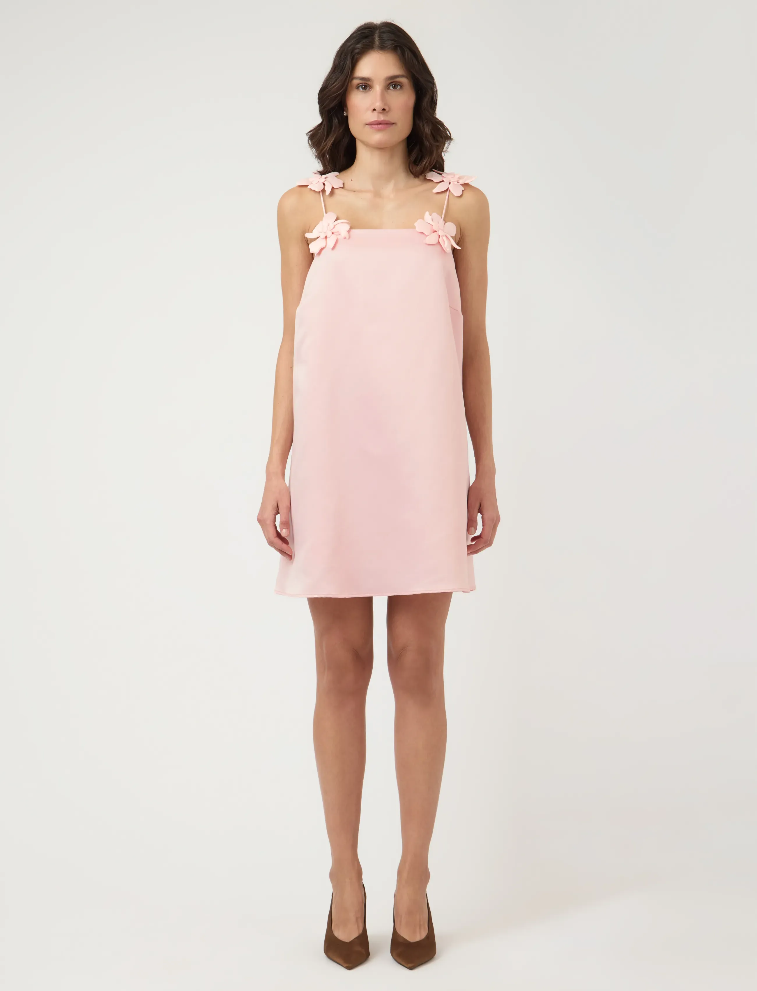 YAS douce Strap Midi Dress Bm, Kvinder, Blomstret Strop Midikjole, Pink, Str: 34