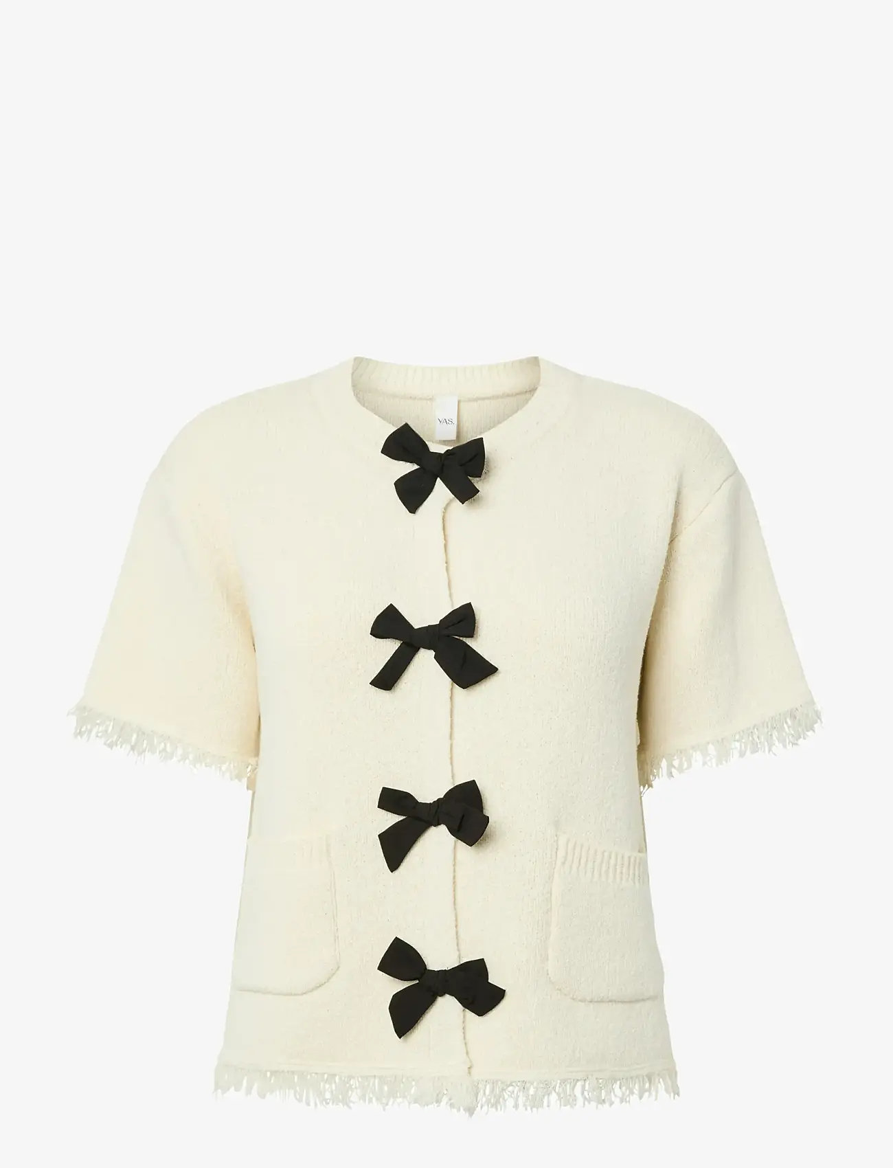 YAS - YASLAURA SS KNIT CARDIGAN - D2D - koftor - birch - 0