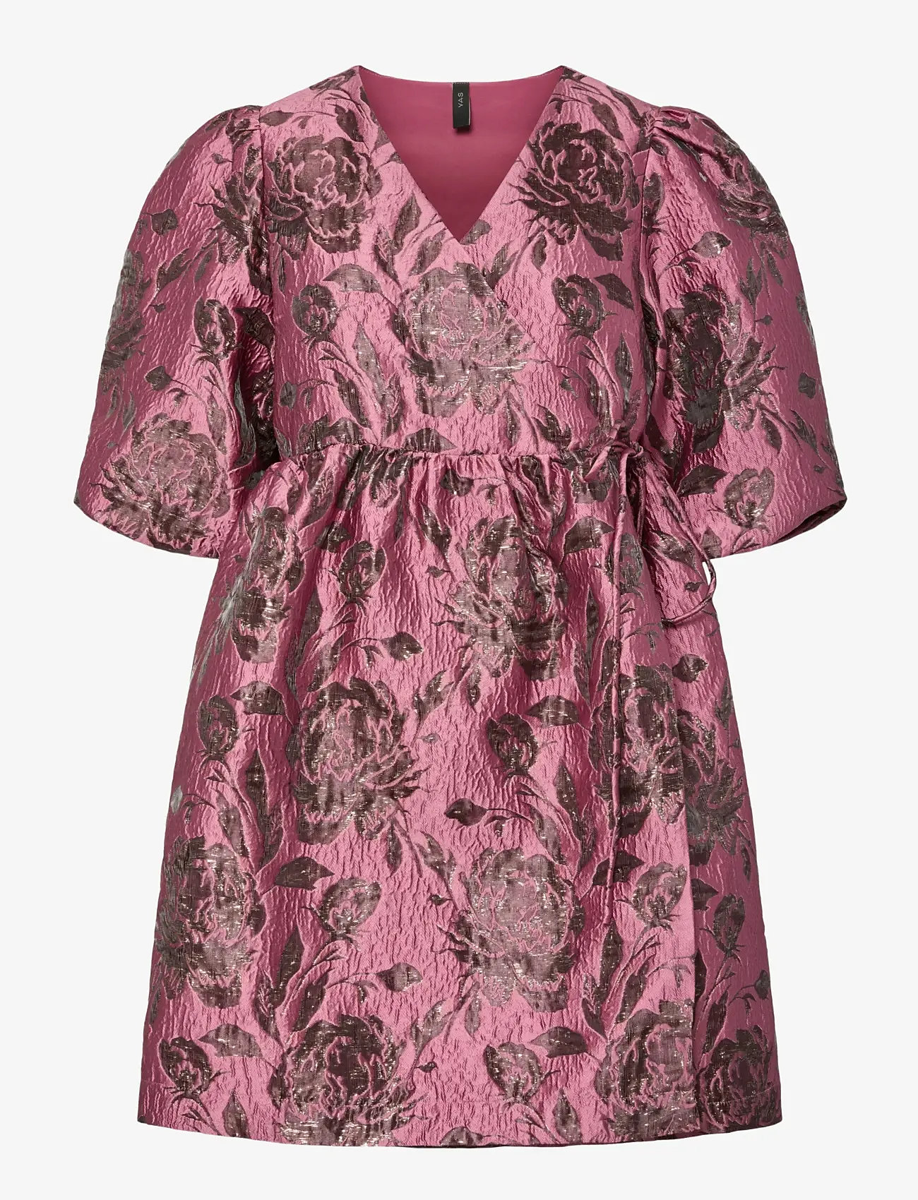 YAS - YASMARIE 2/4 WRAP DRESS - D2D - pidulikud kleidid - renaissance rose - 0