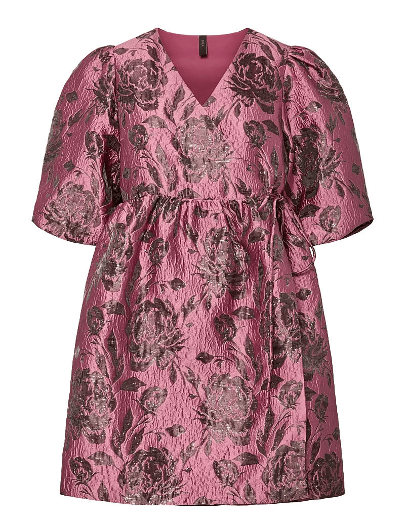 YAS - YASMARIE 2/4 WRAP DRESS - D2D - pidulikud kleidid - renaissance rose - 0