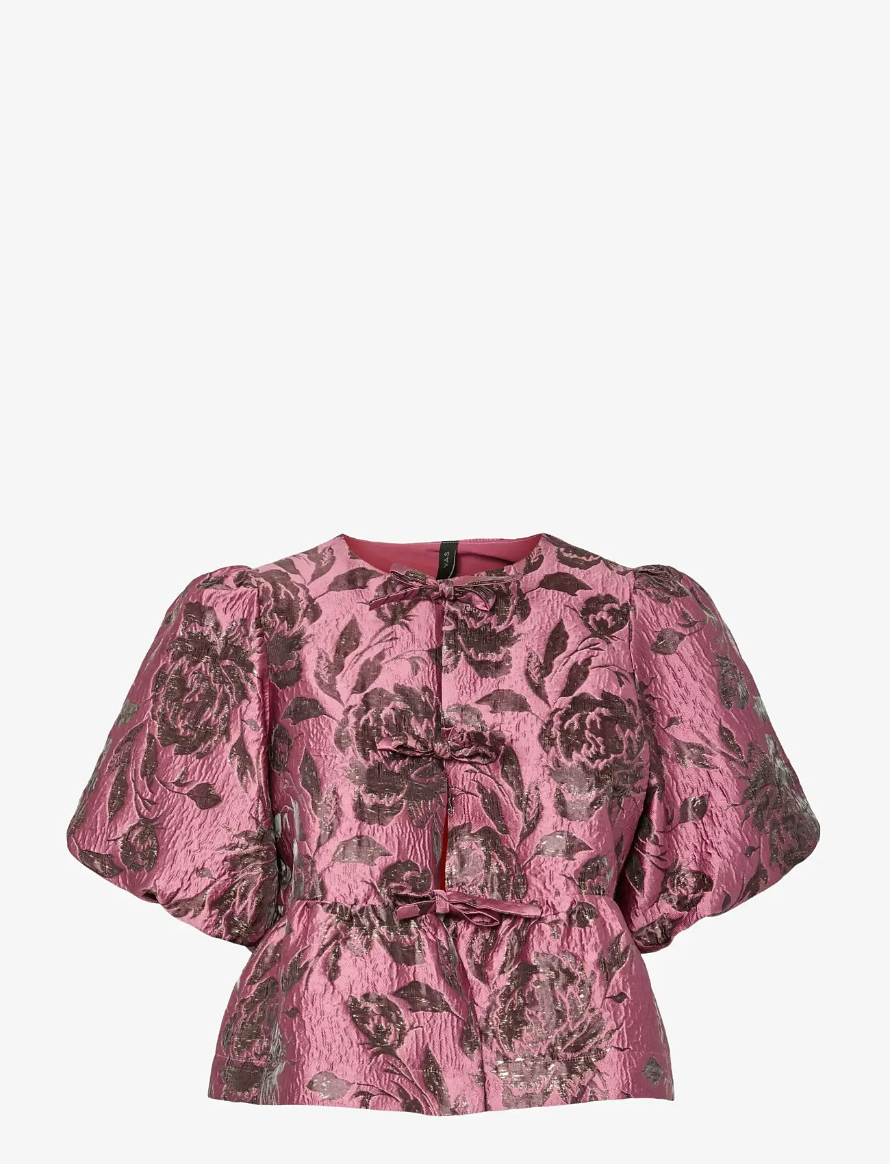 YAS - YASMARIE 2/4 BOW TOP - D2D - kurzämlige blusen - renaissance rose - 1