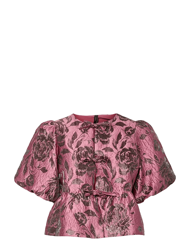 YAS - YASMARIE 2/4 BOW TOP - D2D - kurzämlige blusen - renaissance rose - 1