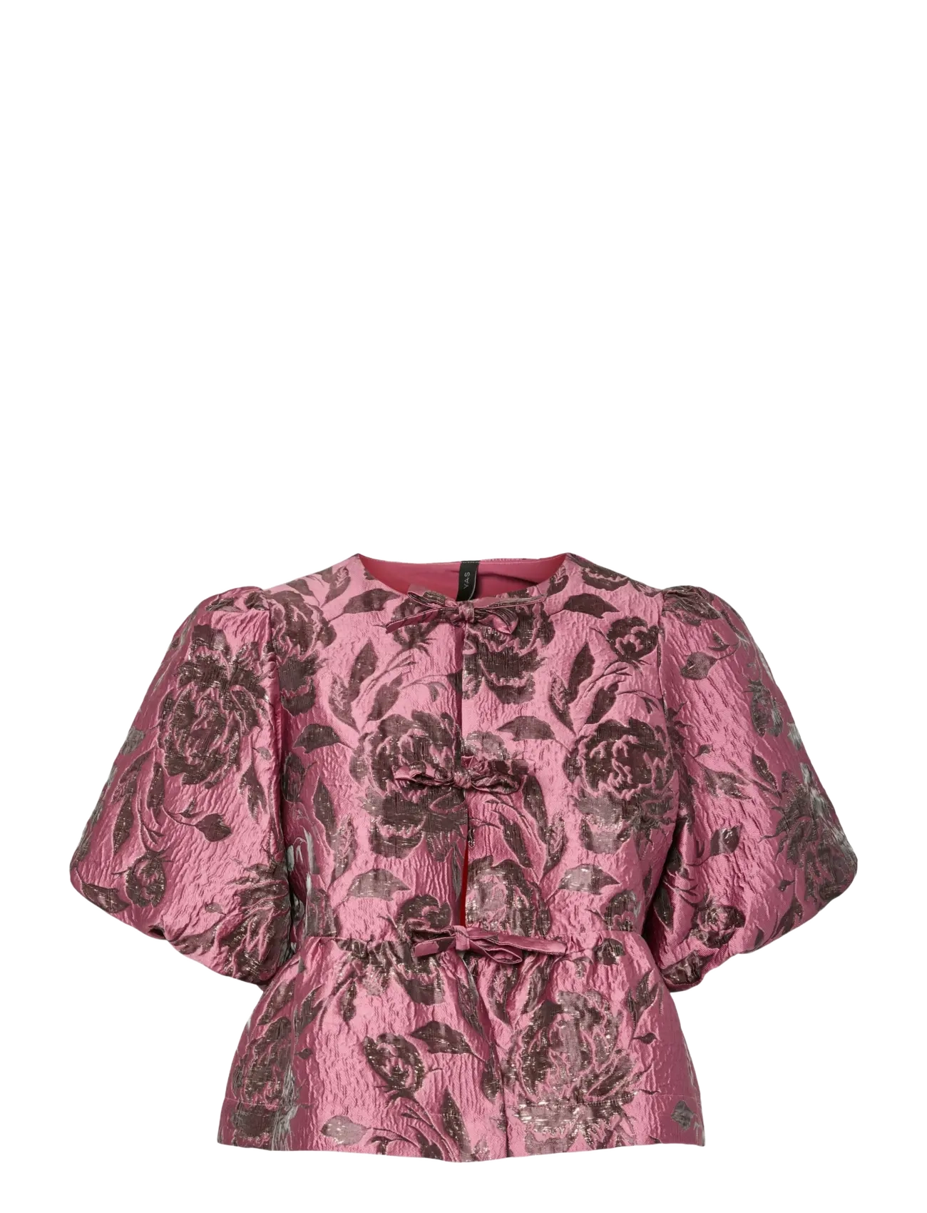 YAS YASMARIE 2/4 BOW TOP - D2D - Tøj - RENAISSANCE ROSE / pink/rose