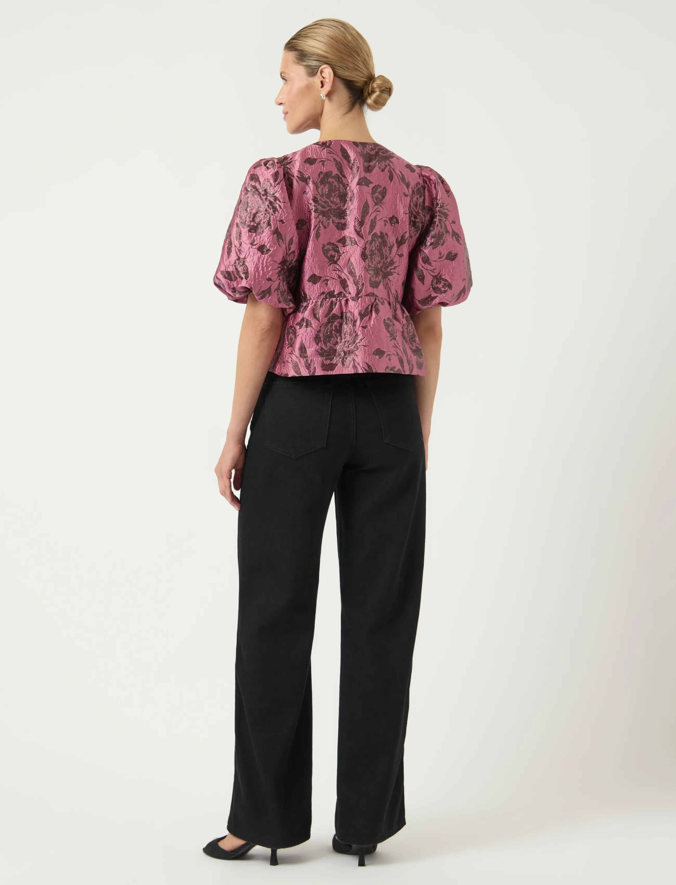 YAS - YASMARIE 2/4 BOW TOP - D2D - kortærmede bluser - renaissance rose - 3