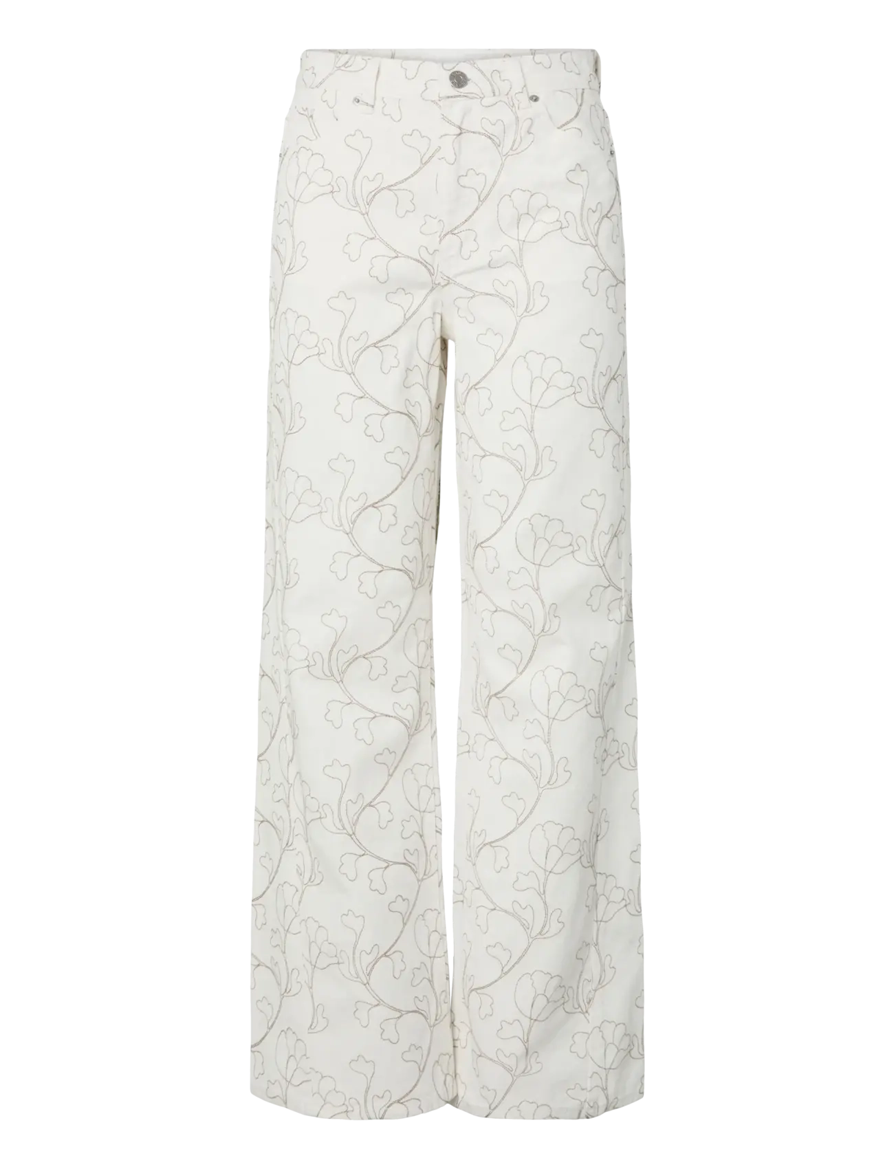 YAS Yasbluma Mw Straight Jeans Cream - 31x32 - Damen