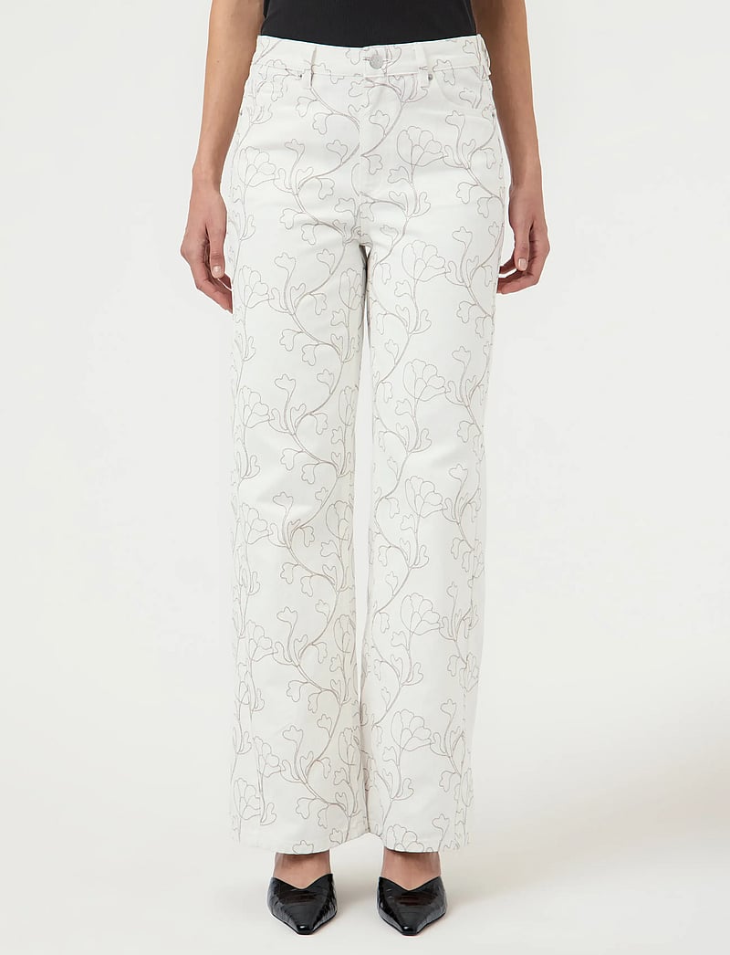 YAS - YASBLUMA MW STRAIGHT JEANS - straight jeans - star white - 0