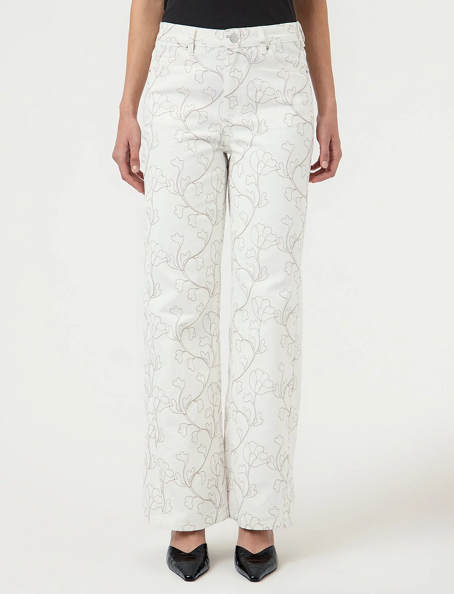 YAS - YASBLUMA MW STRAIGHT JEANS - gerade jeans - star white - 0