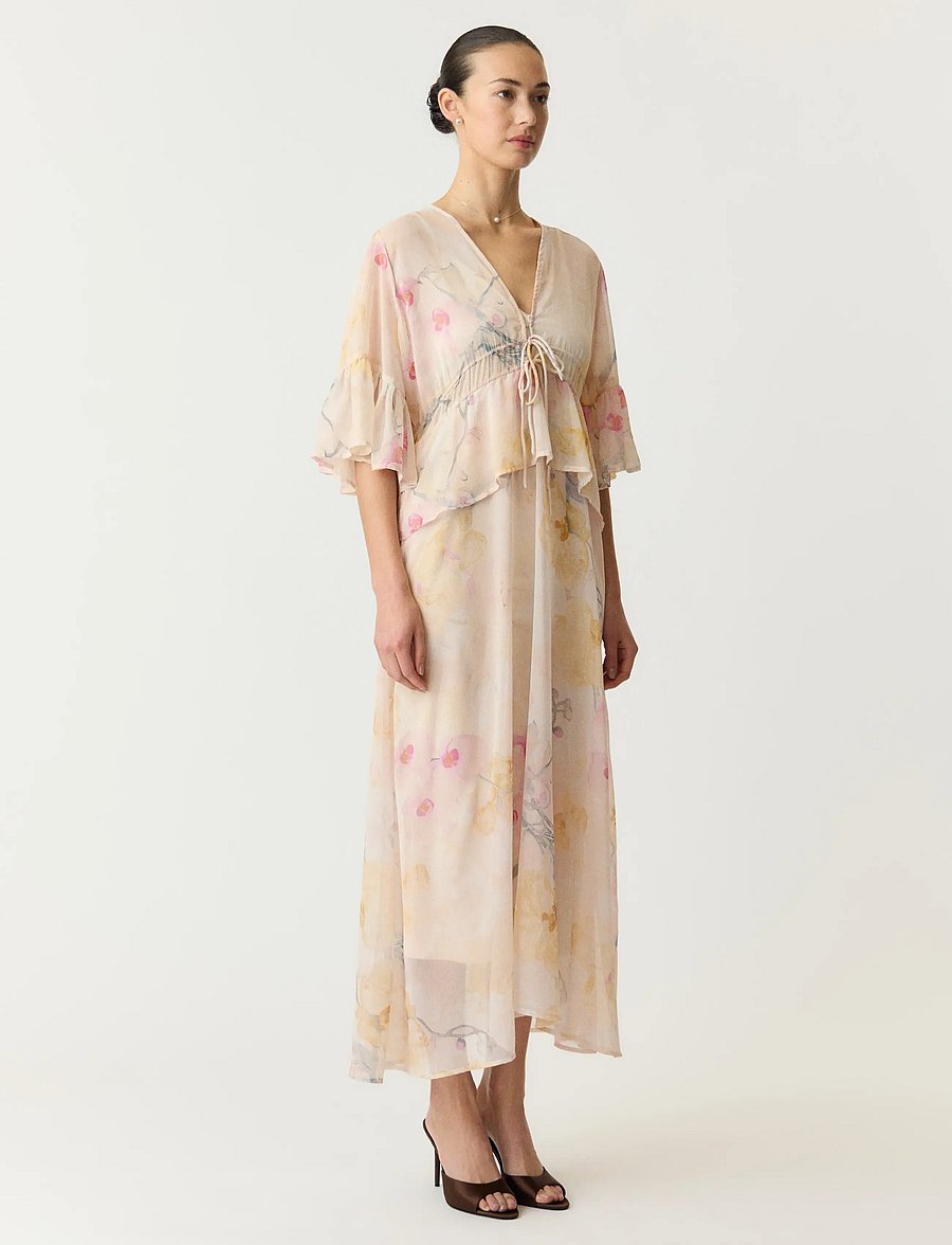 YAS - YASBLOMINA 2/4 ANKLE DRESS - SHOW - maxikleider - afterglow - 0