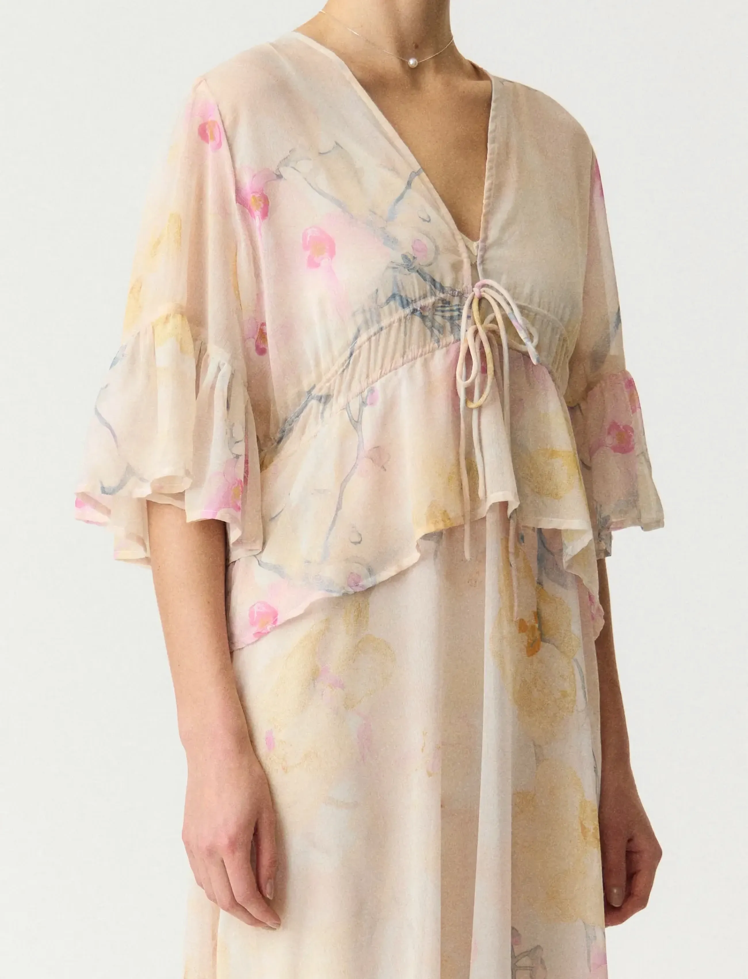 YAS - YASBLOMINA 2/4 ANKLE DRESS - SHOW - maxikleider - afterglow - 3