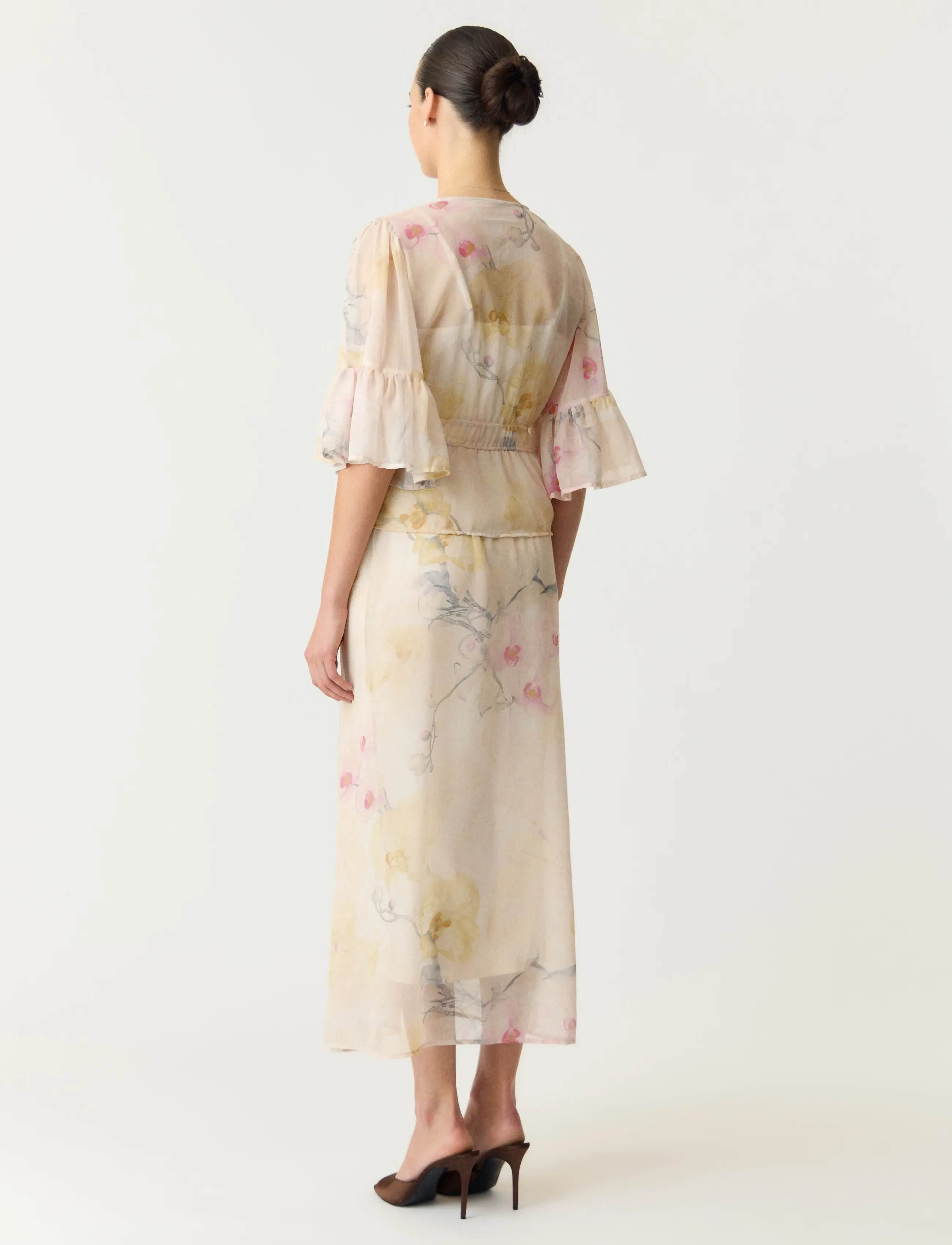 YAS - YASBLOMINA 2/4 ANKLE DRESS - SHOW - maxikleider - afterglow - 4