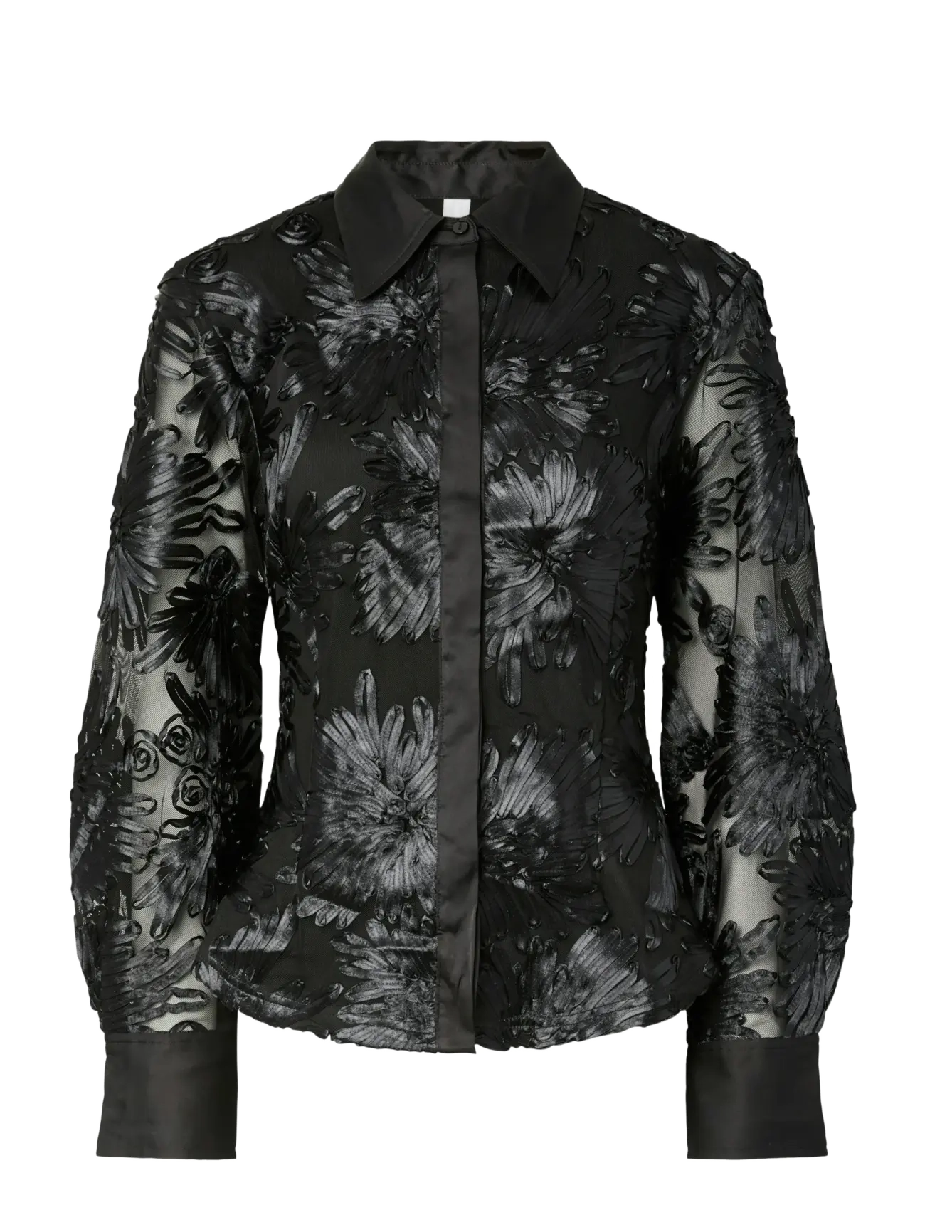 YAS Yasfloree Ls Shirt - D2D Schwarz - M - Damen