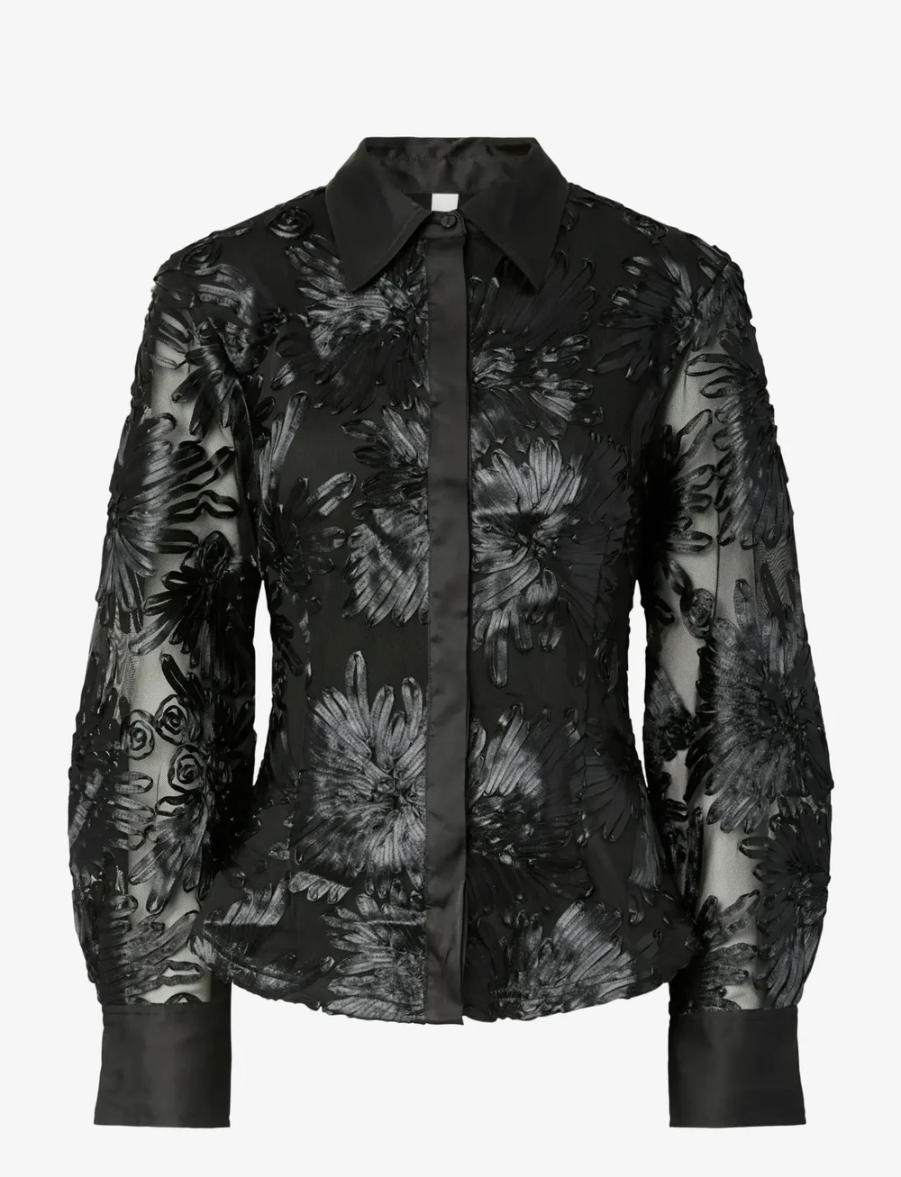 YAS - YASFLOREE LS SHIRT - D2D - pikkade varrukatega särgid - black - 0