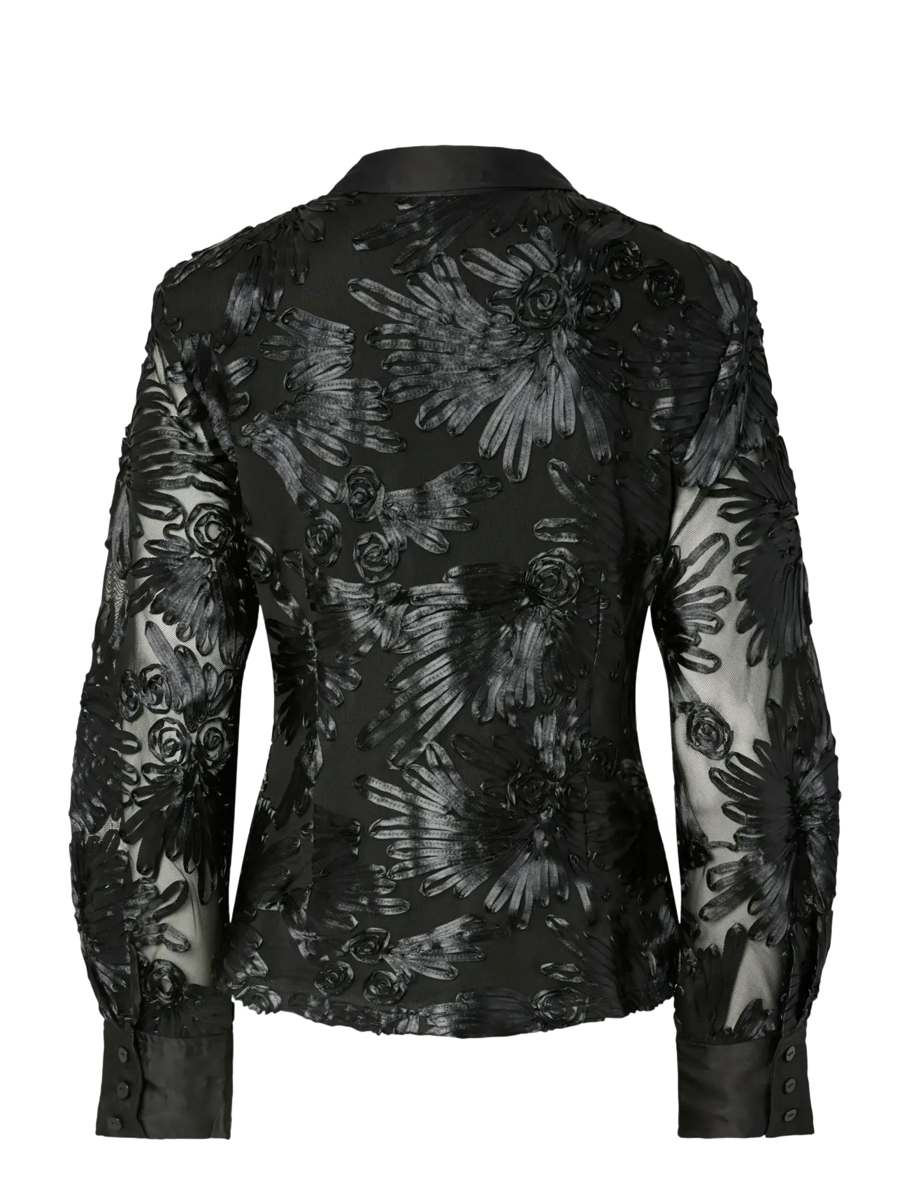 YAS - YASFLOREE LS SHIRT - D2D - langärmlige hemden - black - 1