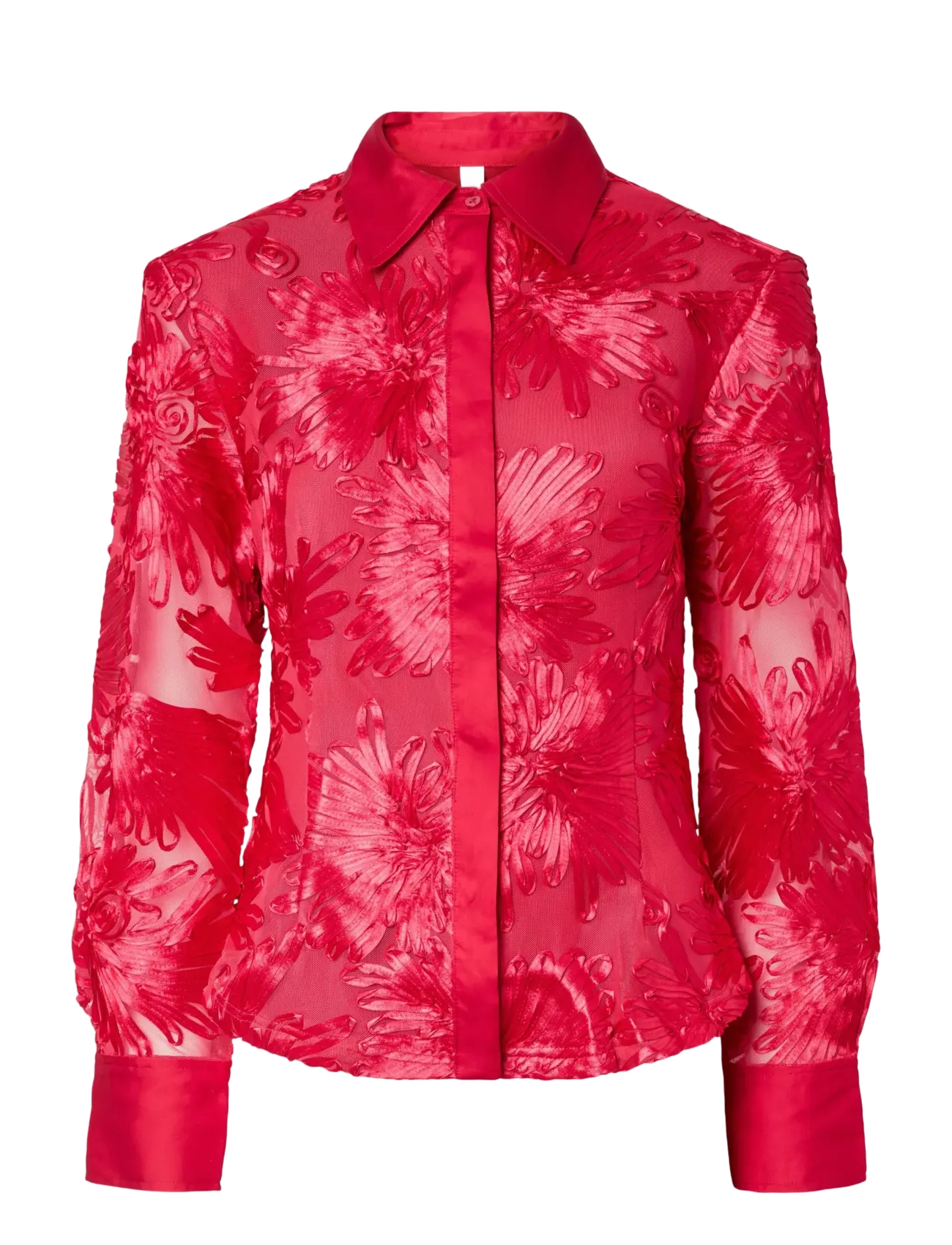 YAS Yasfloree Ls Shirt - D2D Rot - S - Damen