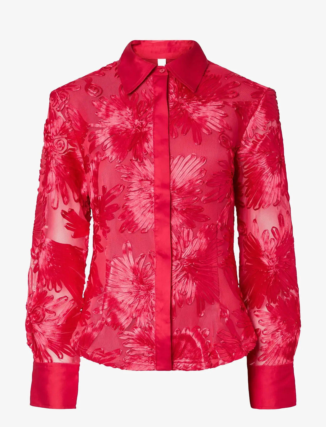 YAS - YASFLOREE LS SHIRT - D2D - langærmede bluser - persian red - 0