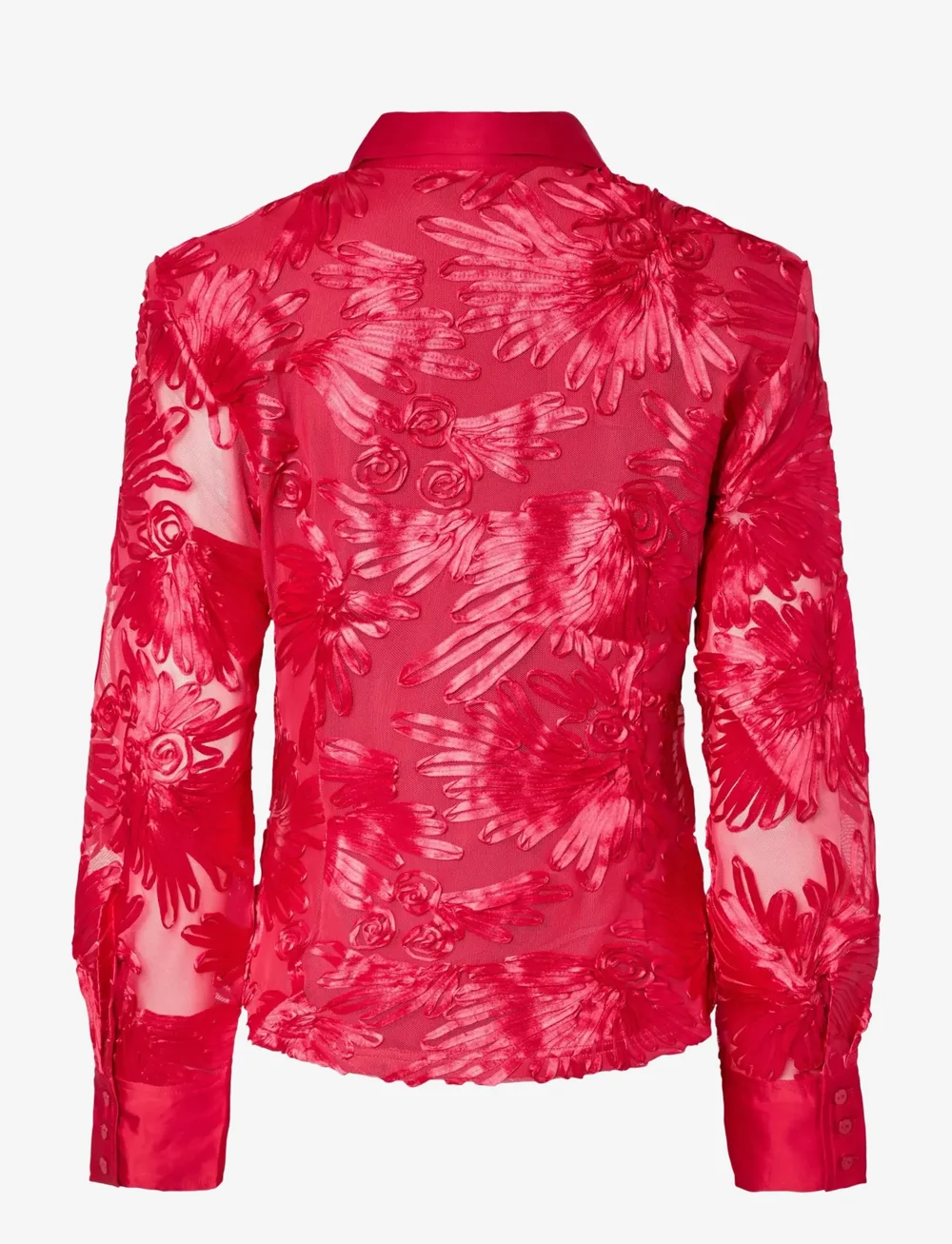 YAS - YASFLOREE LS SHIRT - D2D - långärmade skjortor - persian red - 1