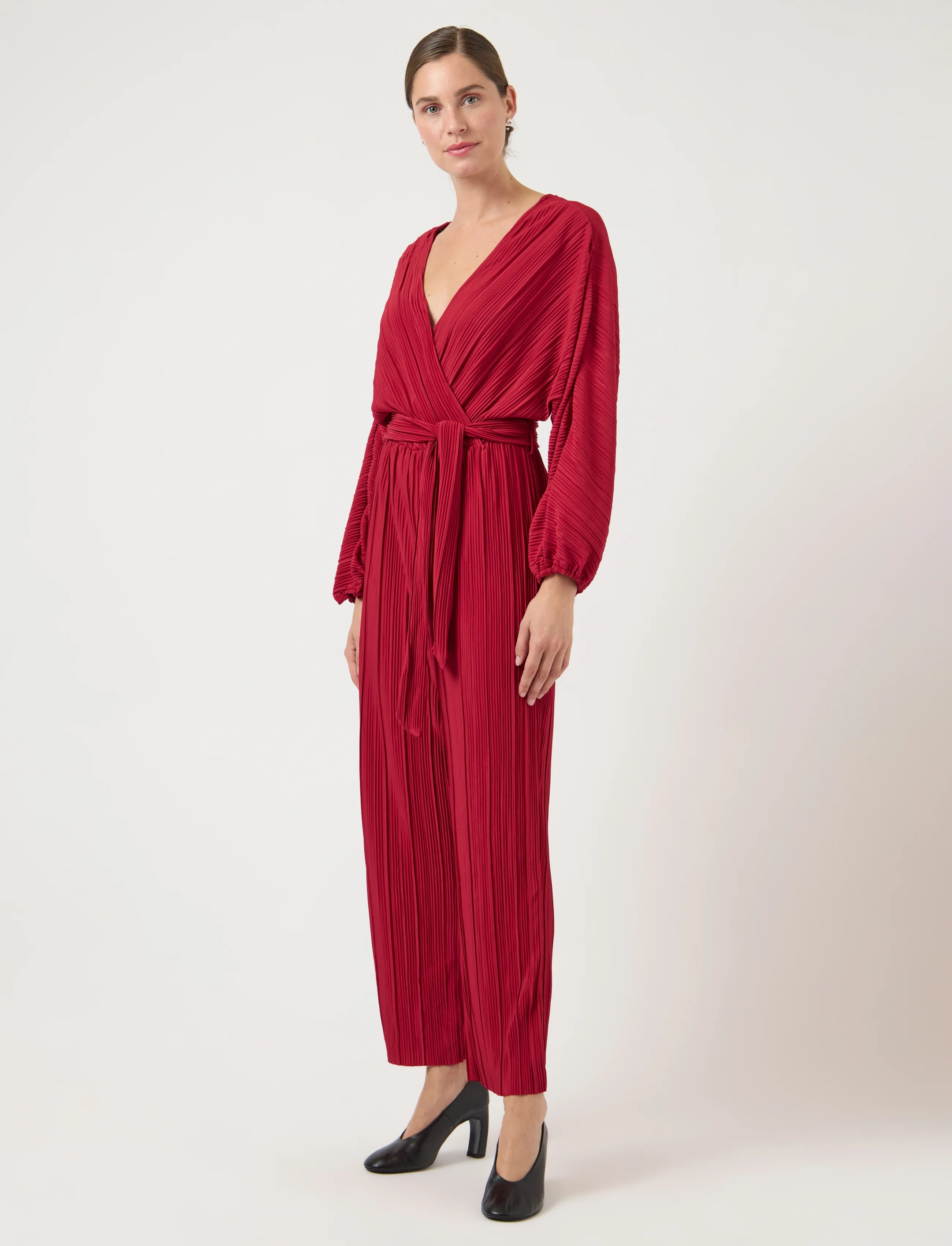 YAS Yasolinda Ls Ankle Jumpsuit S. - D2D, 38, Red, Underdele > Jumpsuits, Dame