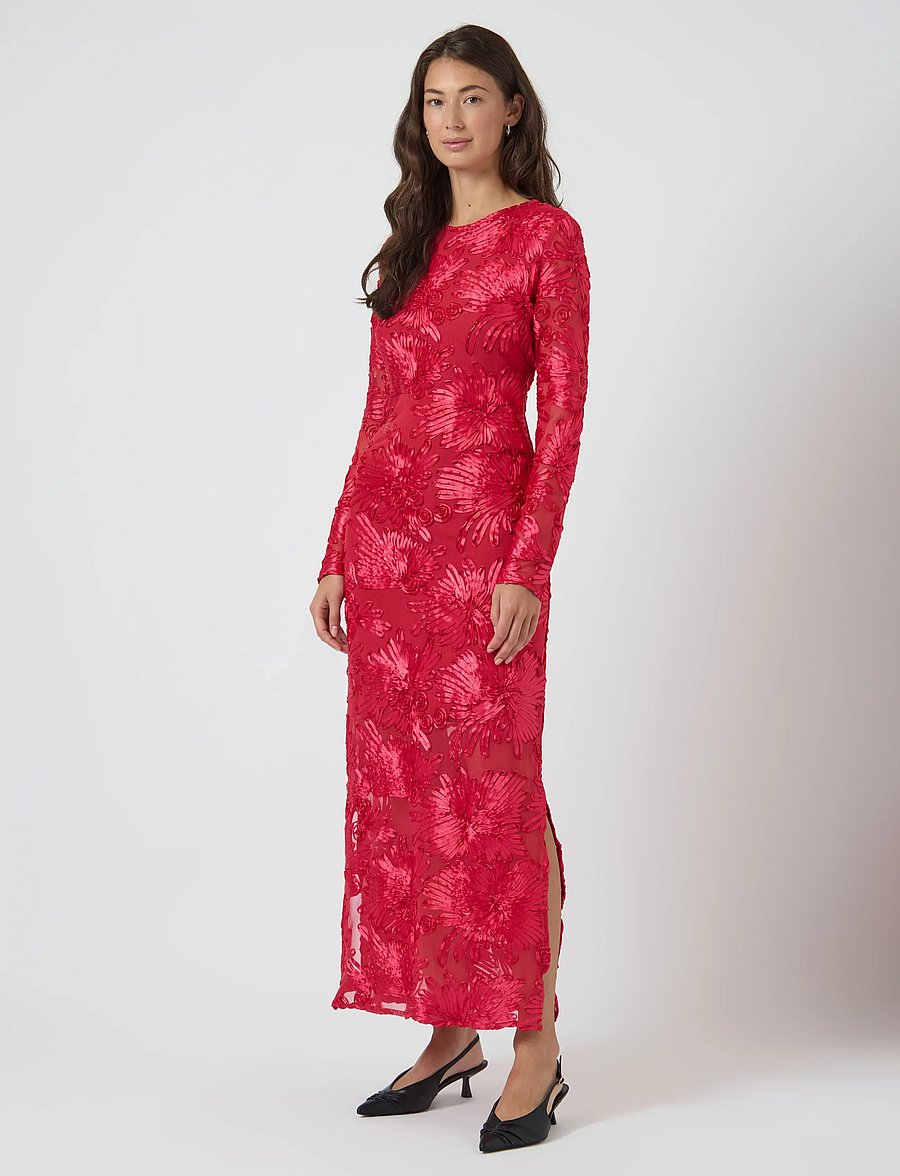 YAS - YASFLOREE LS LONG DRESS - D2D - avondjurken - persian red - 0