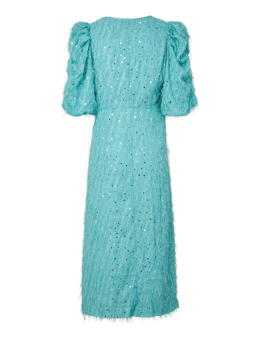 YAS - YASILZA 2/4 LONG SEQUIN DRESS - D2D - sukienki z cekinami - reef waters - 1