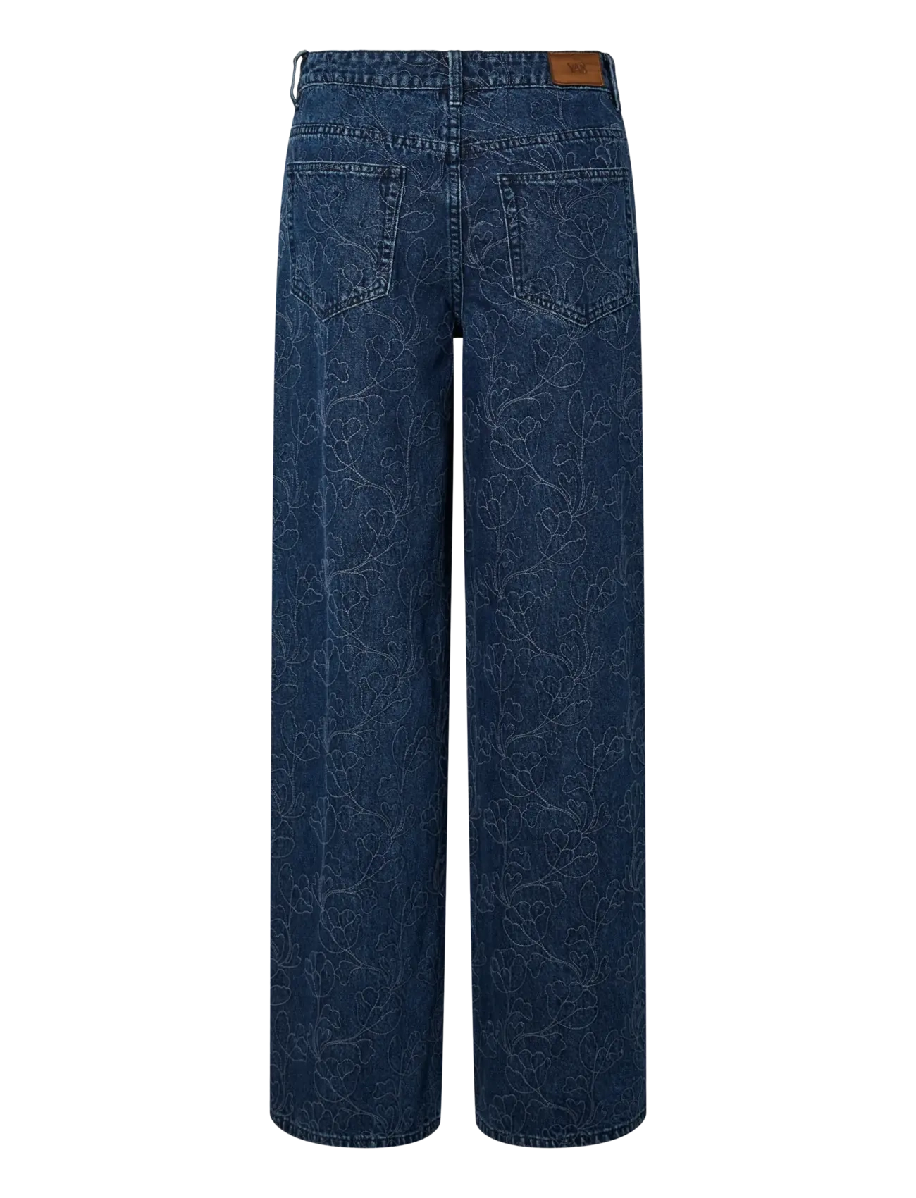 YAS - YASALIA MW EMBROIDERY WIDE JEANS S. 02 - brede jeans - dark blue denim - 2