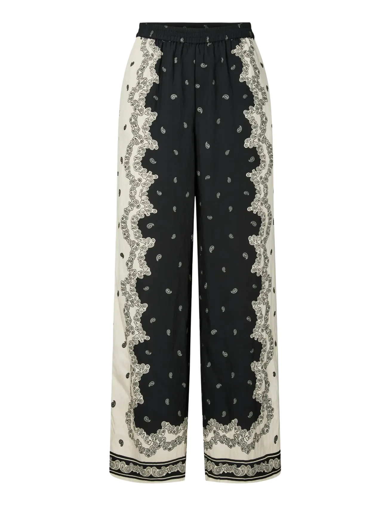 YAS trano Hw Pant S. D2D, 36, Trousers, Schwarz - Wide Leg, Frauen
