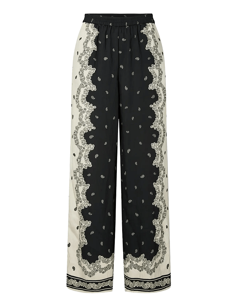 YAS - YASTRANO HW PANT S. - D2D - laia säärega püksid - black - 0