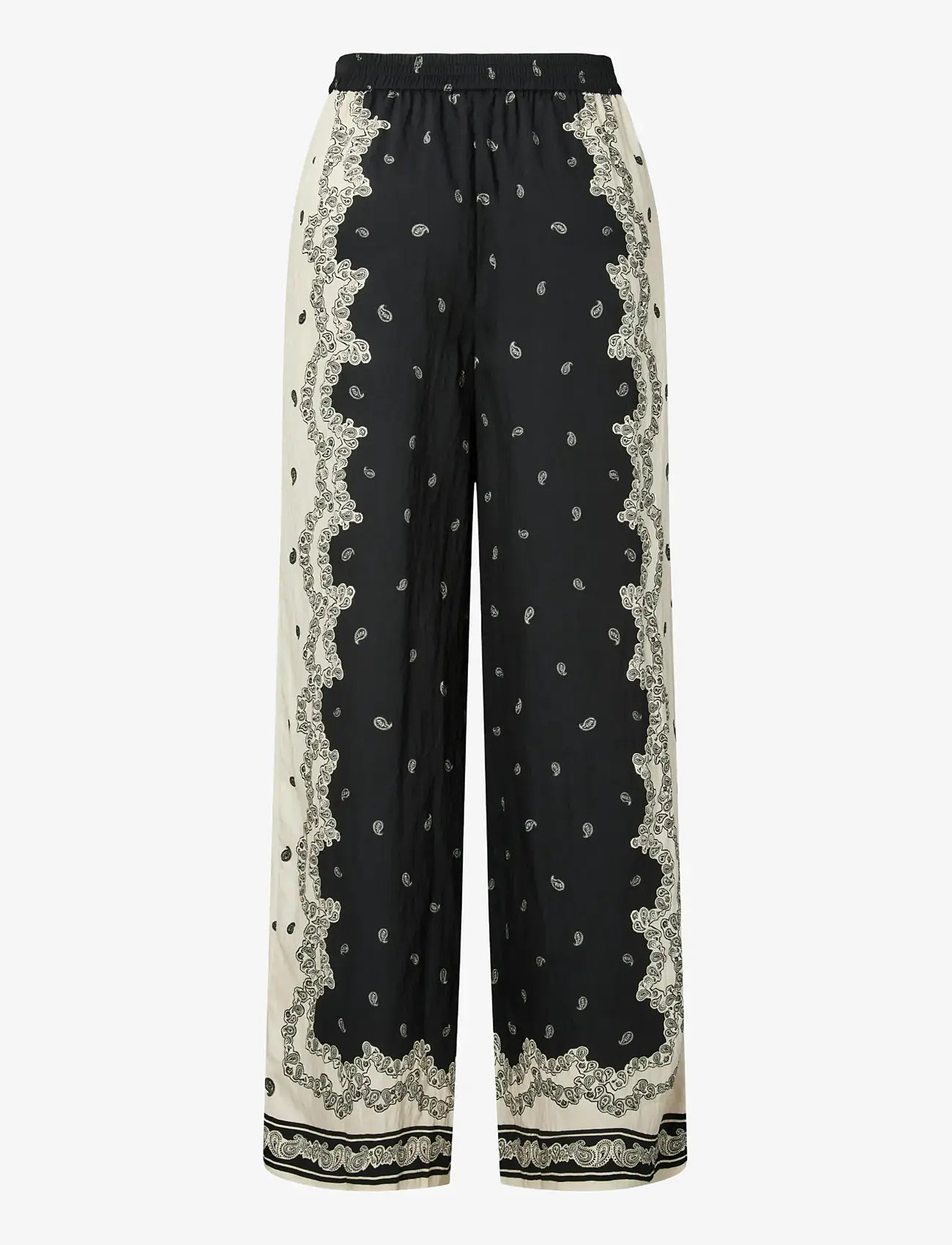 YAS - YASTRANO HW PANT S. - D2D - laia säärega püksid - black - 1