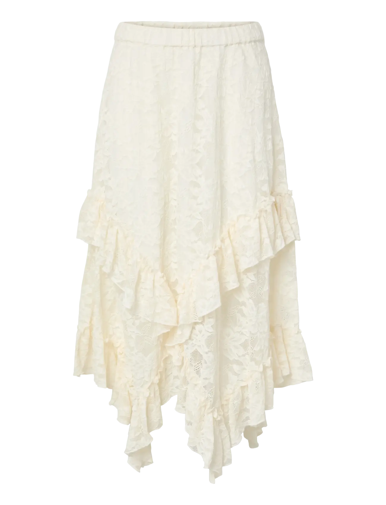 YAS YASTUKKA HW ANKLE SKIRT - FEST - Kleidung - PRISTINE / cream