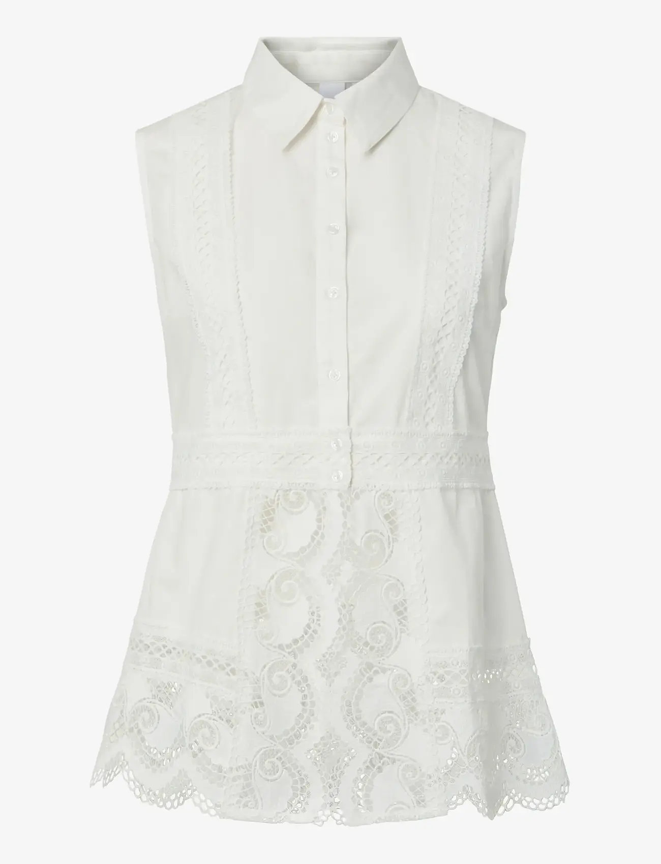 YAS - YASLANA SL SHIRT S. - Ärmellose blusen - star white - 0