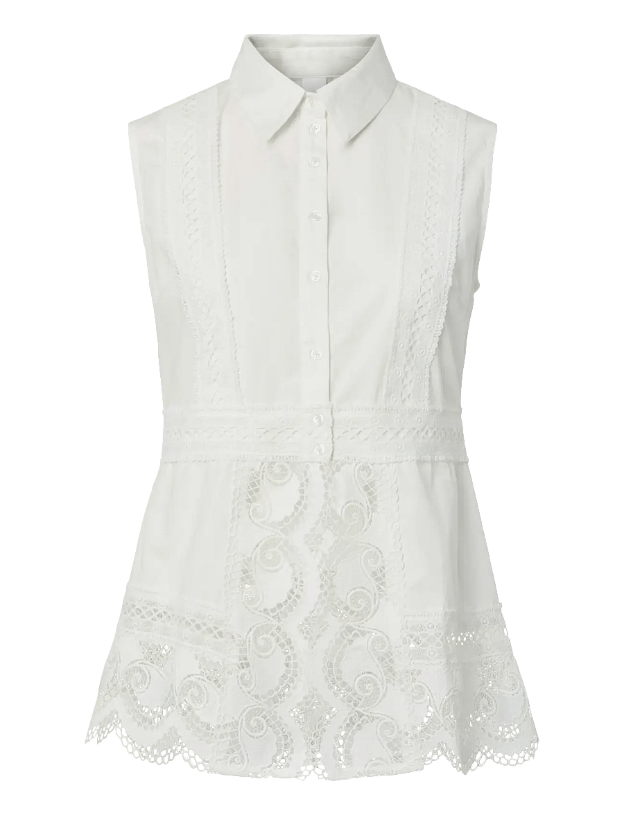 YAS - YASLANA SL SHIRT S. - Ærmeløse bluser - star white - 0