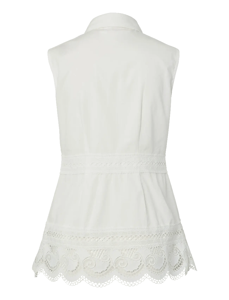 YAS - YASLANA SL SHIRT S. - Ärmellose blusen - star white - 1
