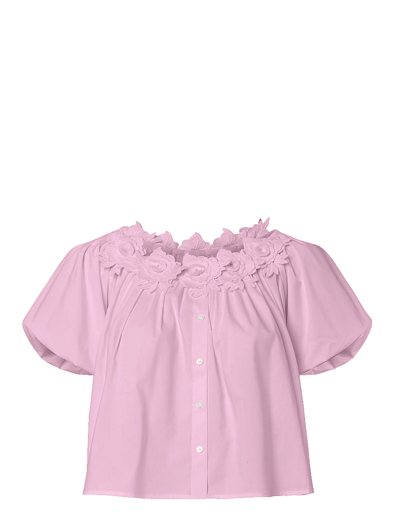 YAS - YASMANLY OFF-SHOULDER 2/4 TOP - lühikeste varrukatega pluusid - pink lady - 0