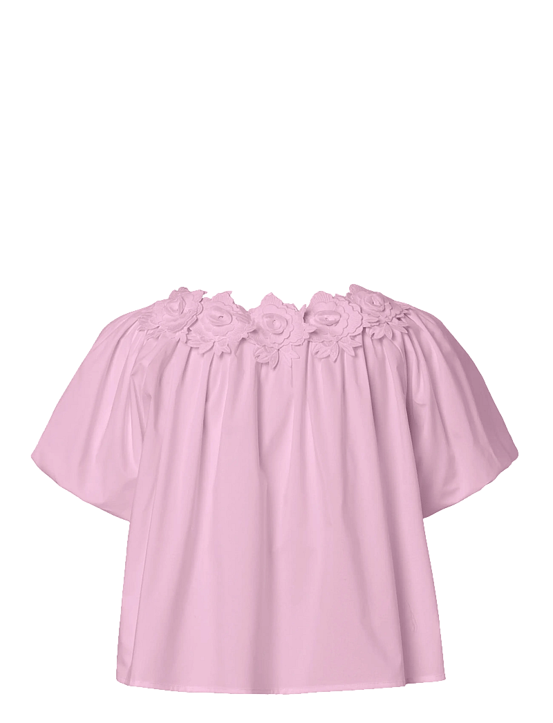 YAS - YASMANLY OFF-SHOULDER 2/4 TOP - lühikeste varrukatega pluusid - pink lady - 1