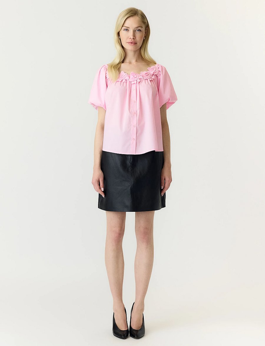 YAS - YASMANLY OFF-SHOULDER 2/4 TOP - palaidinės trumpomis rankovėmis - pink lady - 4