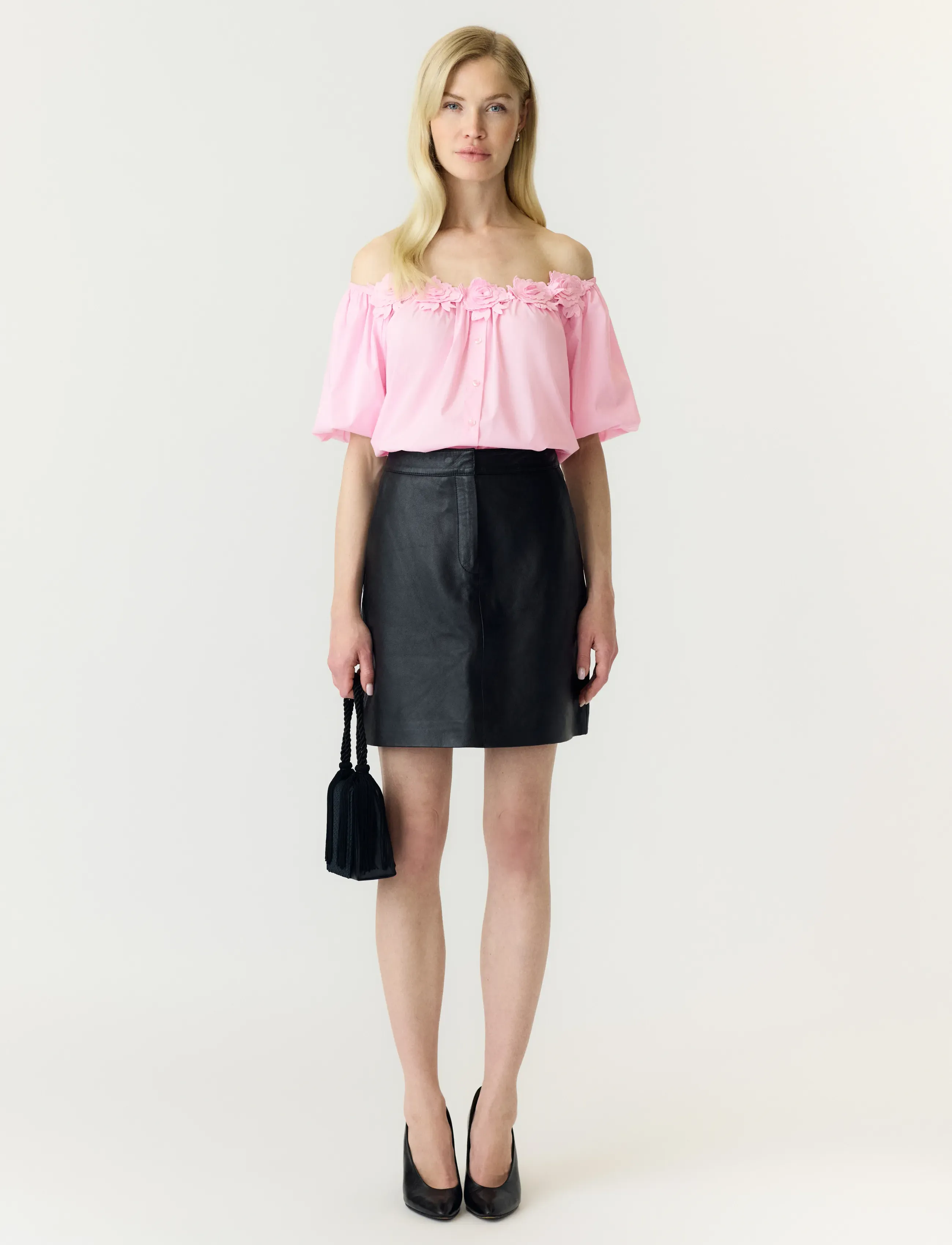 YAS - YASMANLY OFF-SHOULDER 2/4 TOP - palaidinės trumpomis rankovėmis - pink lady - 5