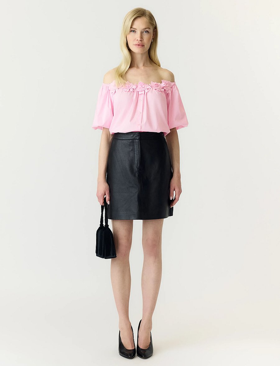 YAS - YASMANLY OFF-SHOULDER 2/4 TOP - palaidinės trumpomis rankovėmis - pink lady - 5