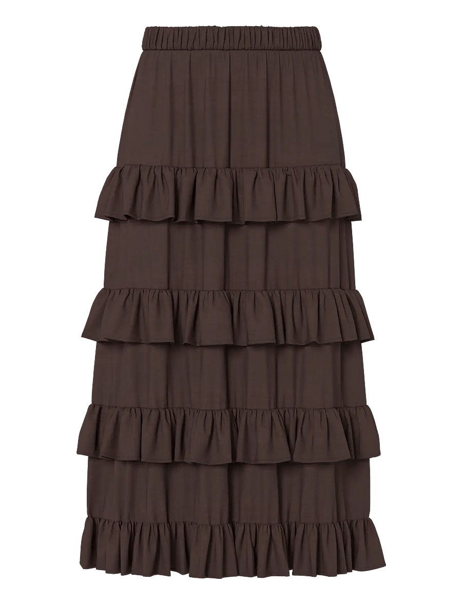YAS - YASWIMA HW ANKLE SKIRT S. - maxi röcke - coffee bean - 1