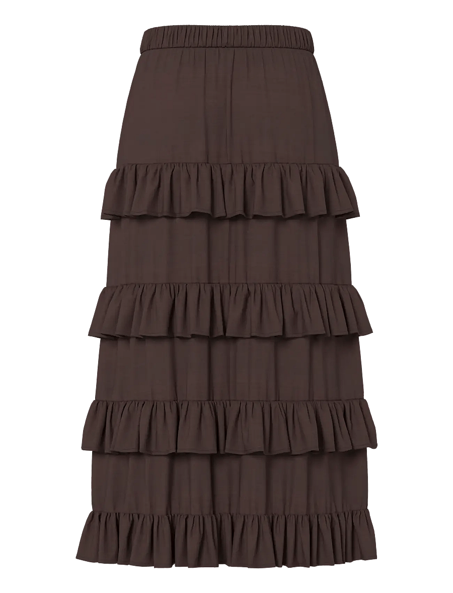 YAS - YASWIMA HW ANKLE SKIRT S. - maxi röcke - coffee bean - 2