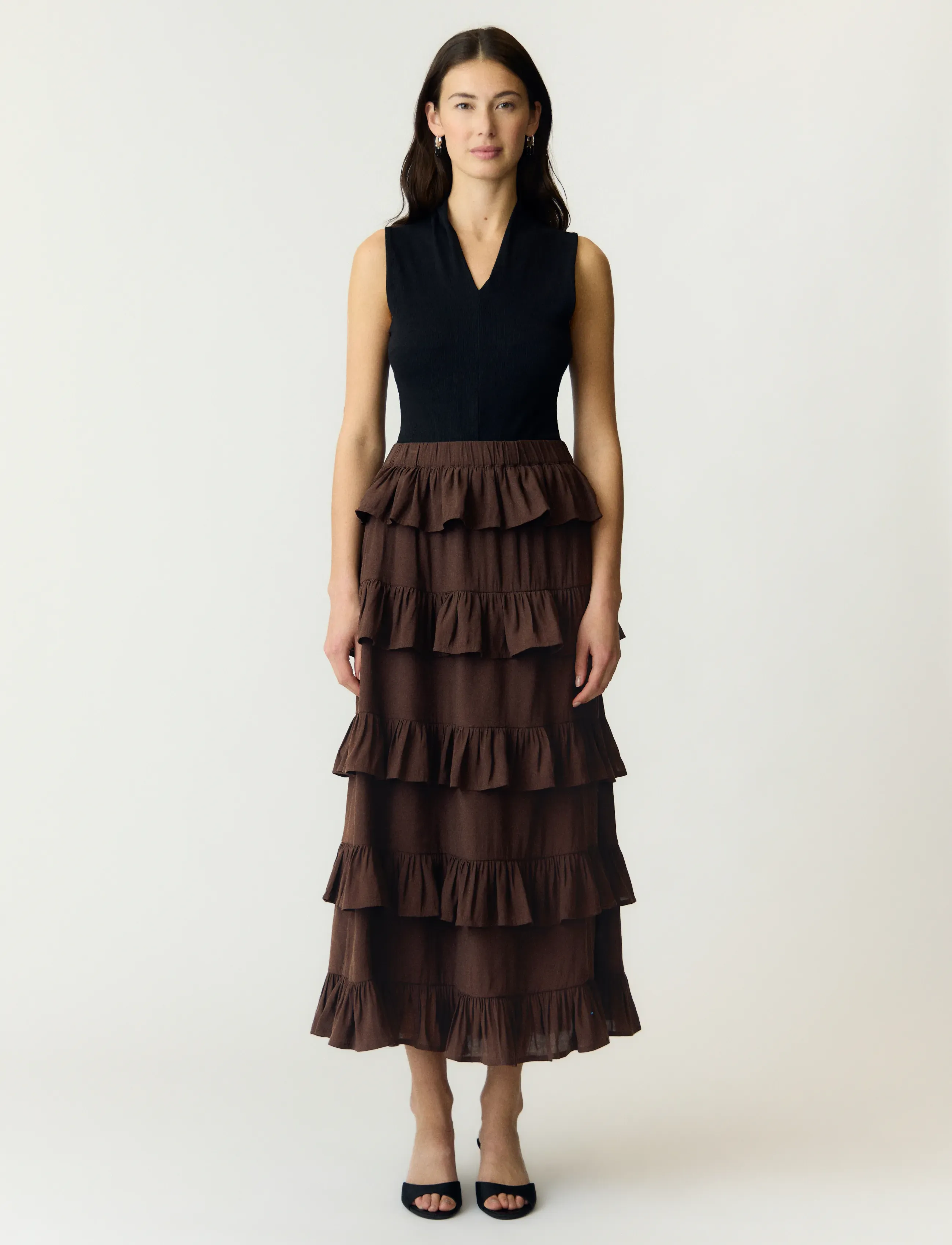YAS - YASWIMA HW ANKLE SKIRT S. - maxi röcke - coffee bean - 5