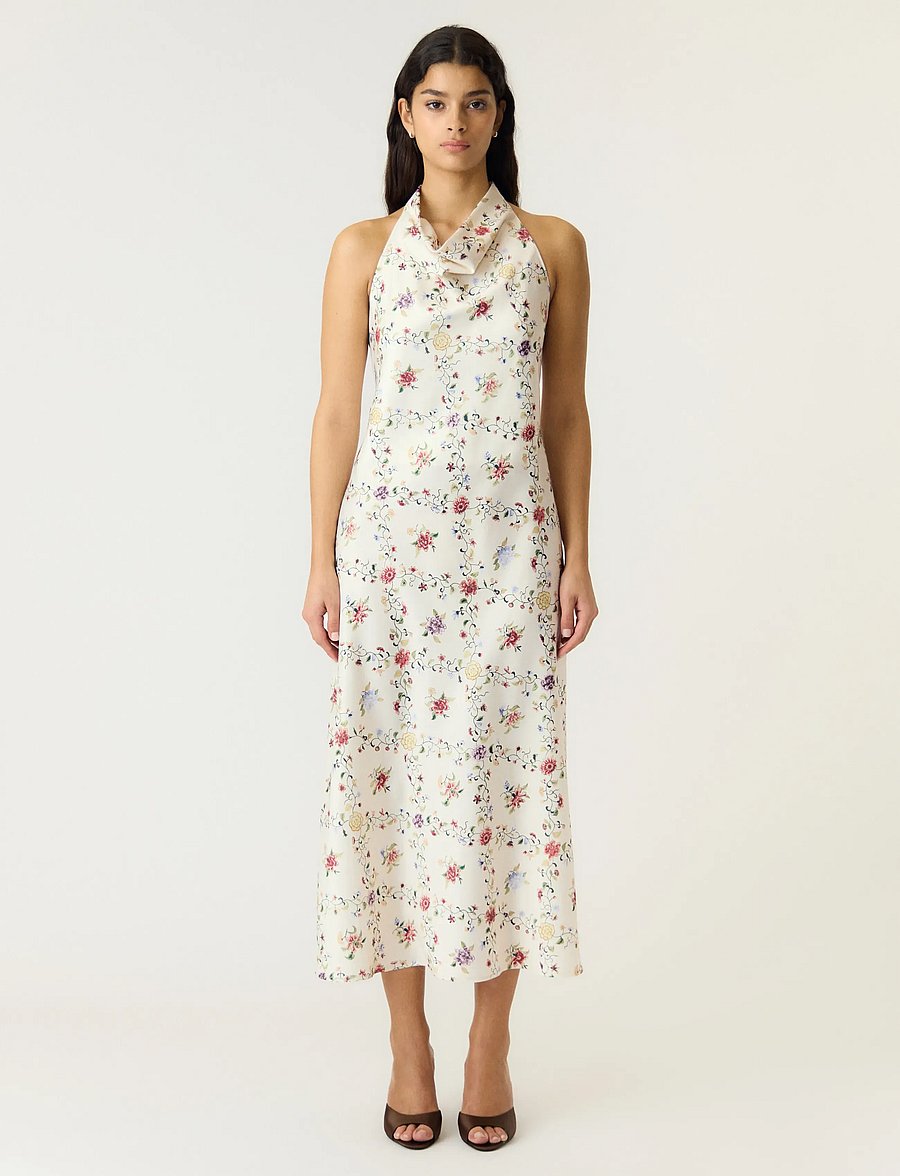 YAS - YASPELLA HALTERNECK LONG DRESS S. - sommerkleider - pristine - 0