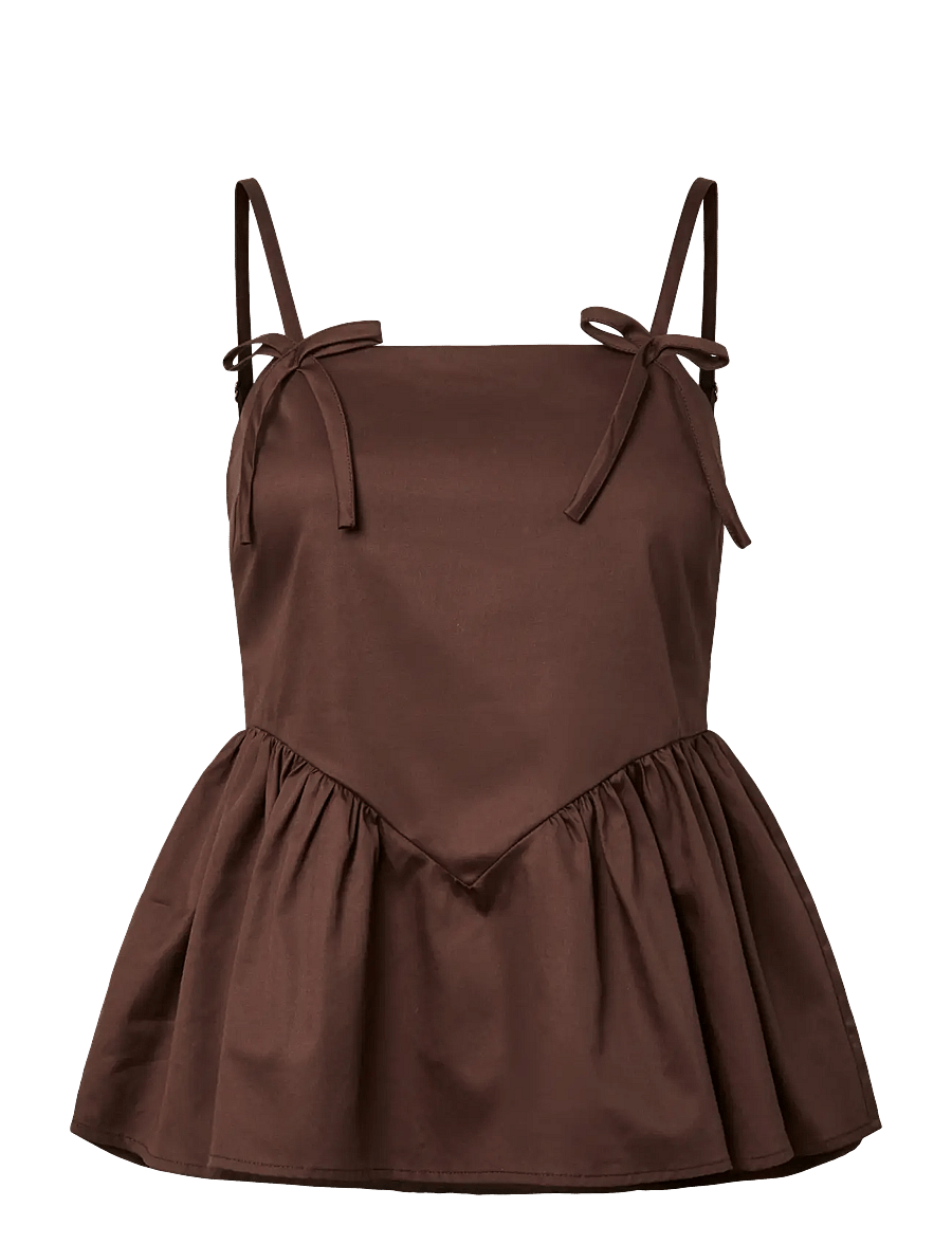 YAS - YASMAGLY STRAP TOP - Ärmellose blusen - coffee bean - 1