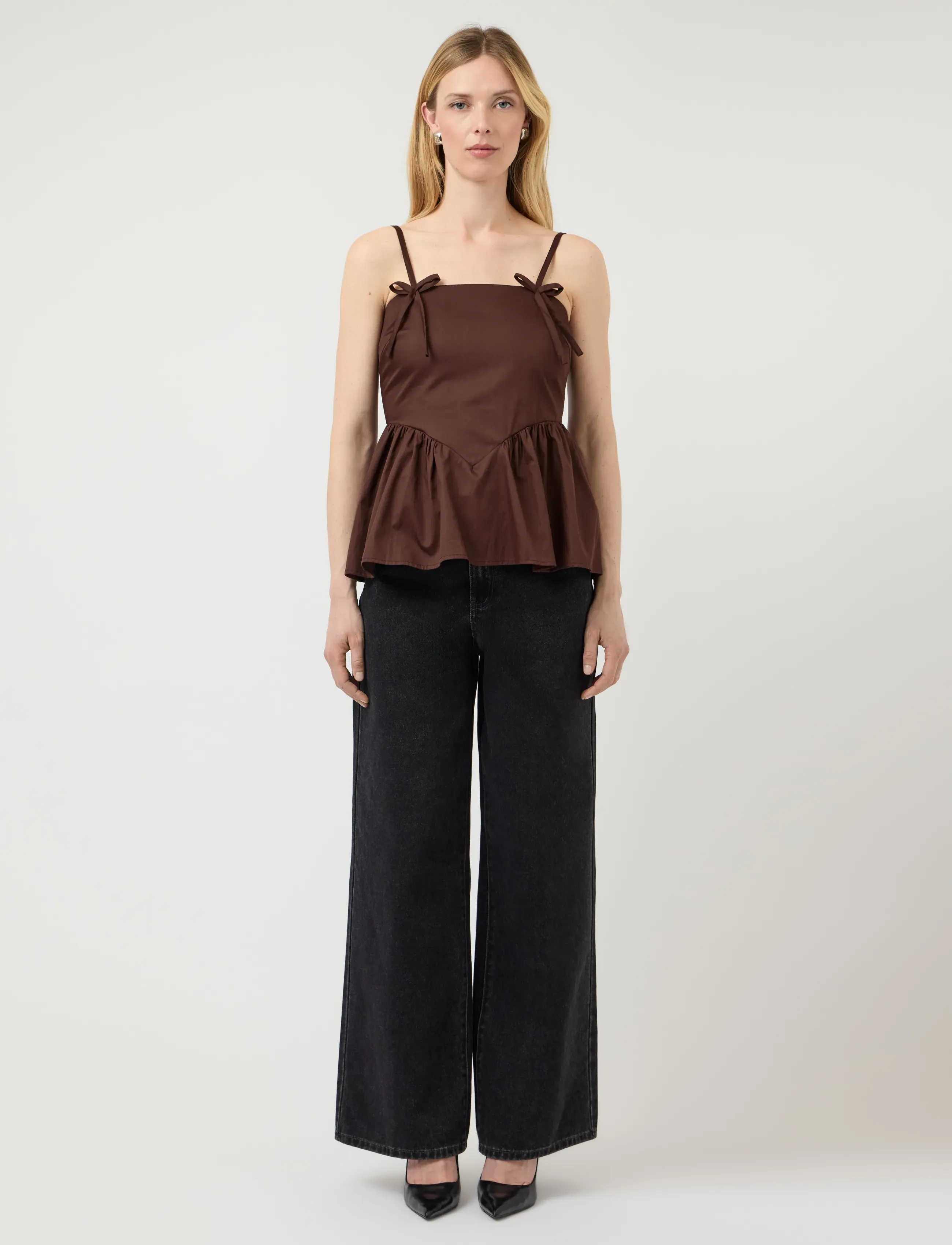 YAS - YASMAGLY STRAP TOP - Ärmellose blusen - coffee bean - 4